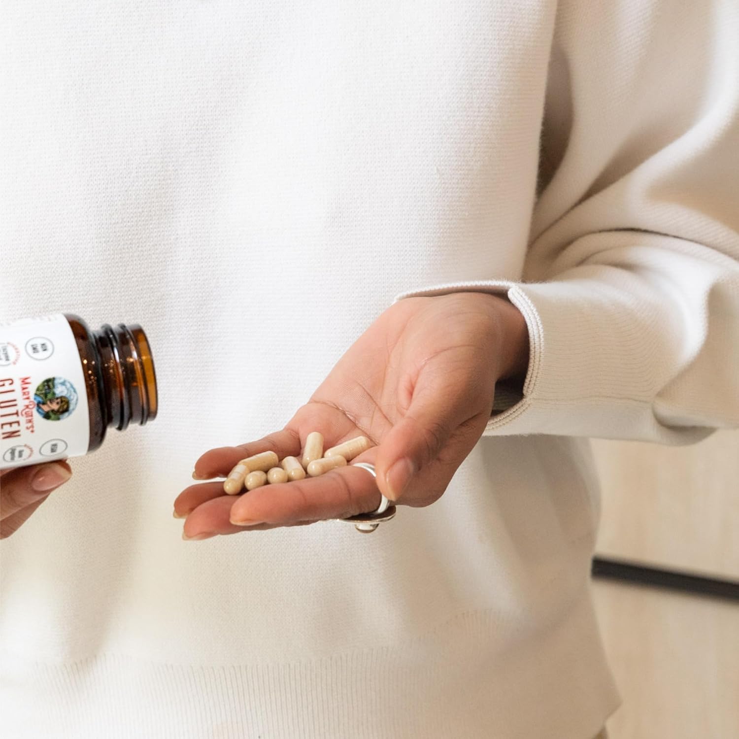 MaryRuth Organics Gluten Enzymes Capsules | 60 Capsules | Vegan Enzyme Supplement for Gut Health & Nutrient Absorption | Gluten Digestion | Gluten-Free | Up to 2 Month Supply