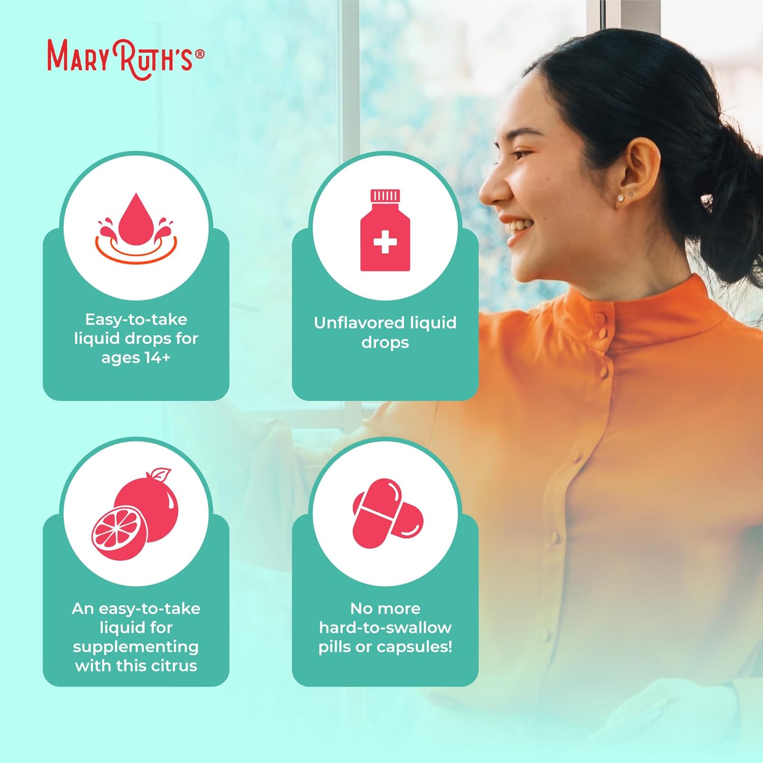 MaryRuth Organics Grapefruit Seed Extract Drops - Herbal Tincture Liquid, Sugar Free, Gluten Free, Vegan - 1 Fl Oz