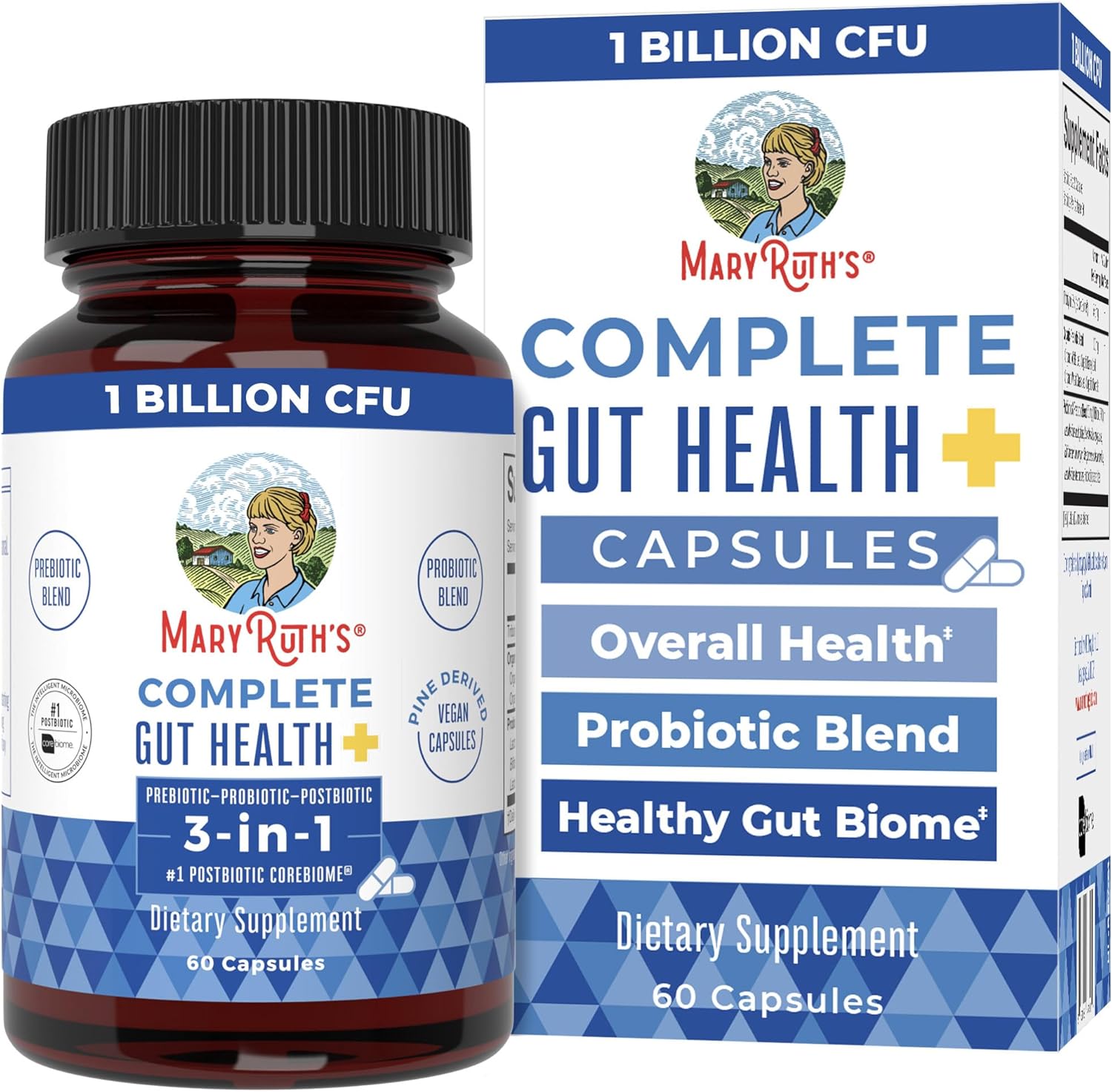 MaryRuth Organics Gut Health Probiotics: Women & Men Supplement for Immune Support & Digestion - 50 Billion CFU - 30 Count