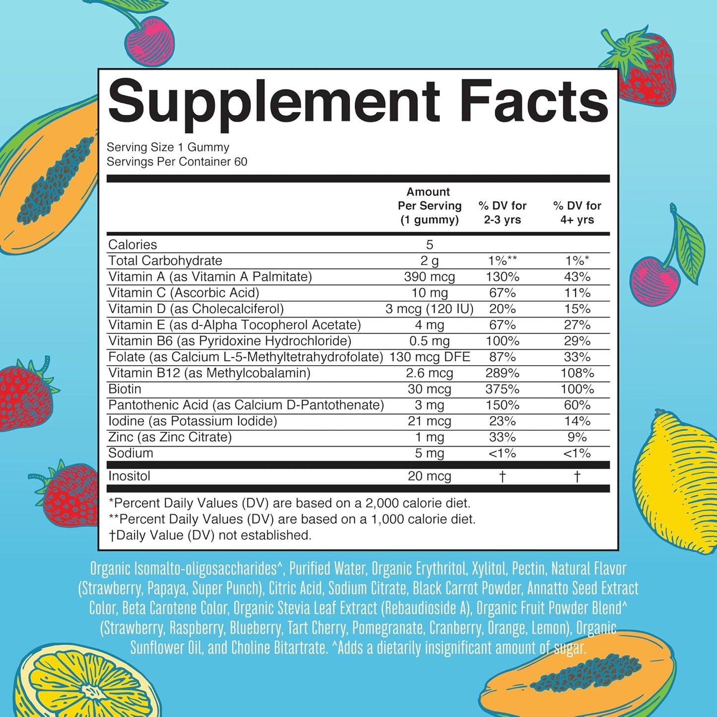 MaryRuth Organics Kids Multivitamin & Probiotic Gummies (Strawberry) | Clean Label Project Verified® | Vitamins for Gut Health, Immunity, Wellness | Vegan, Non-GMO, Gluten Free