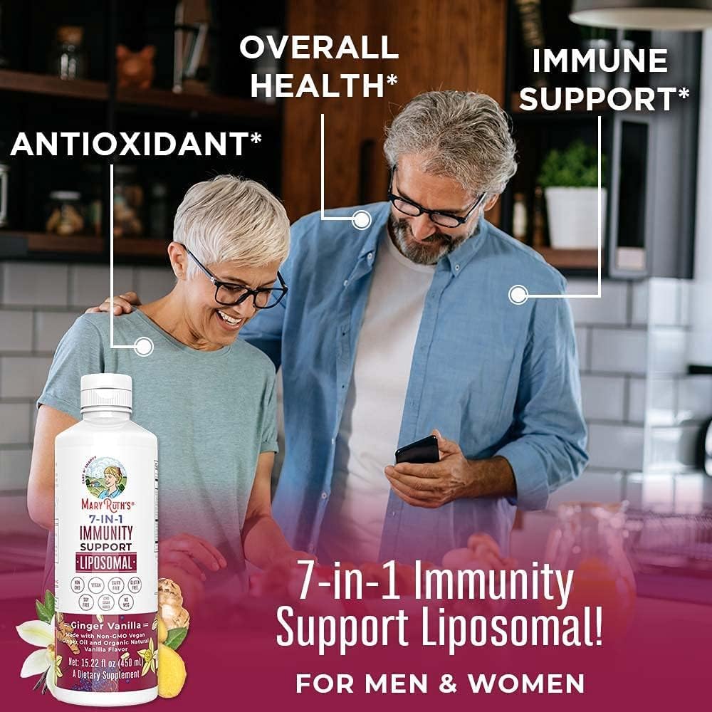 MaryRuth Organics Liposomal Lysine & Immunity Vitamins | Snickerdoodle & Ginger Vanilla Flavors | Clean Label Project Verified | Vegan & Non-GMO