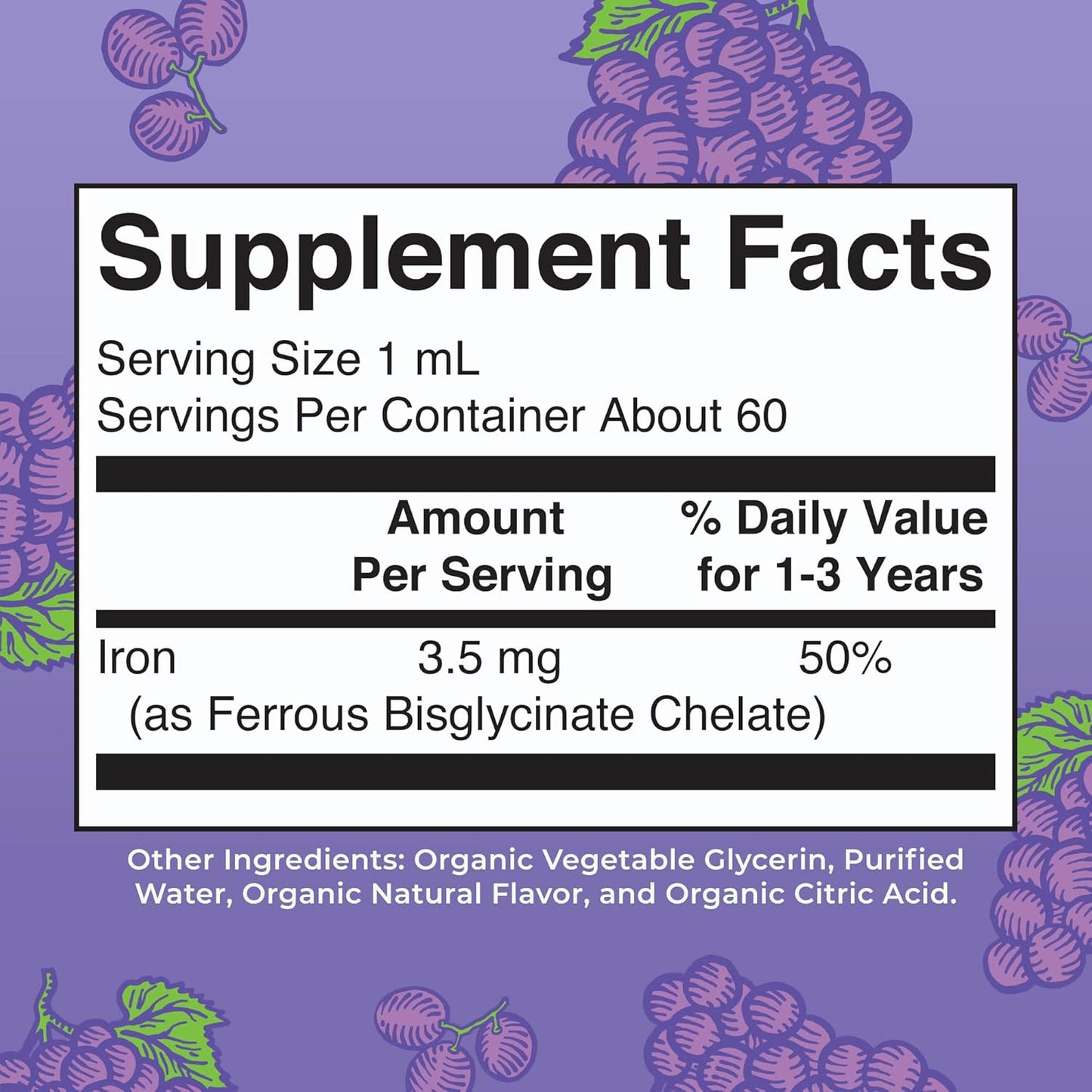 MaryRuth Organics Liquid Iron Supplement for Toddlers Ages 1-3 | Ferrochel | Iron Deficiency Support | Vegan & Gluten Free | 2 Fl Oz