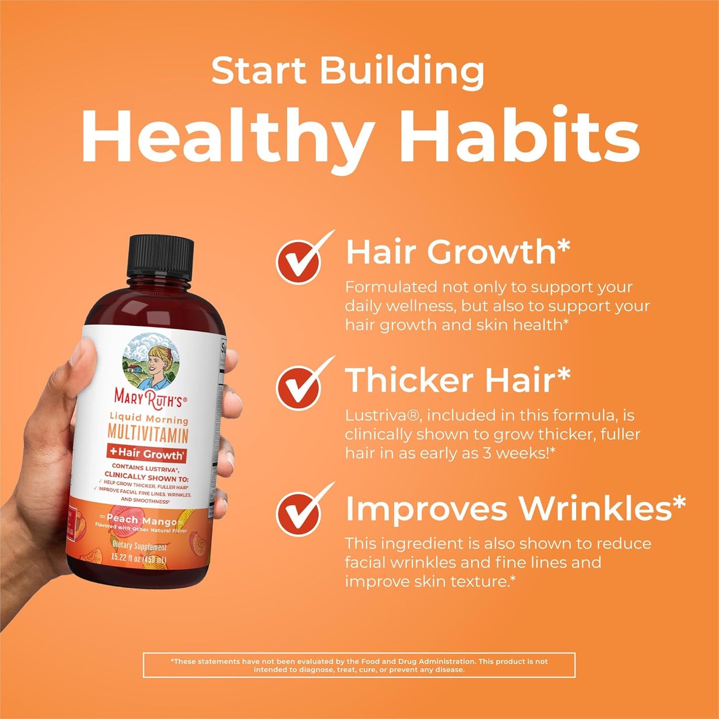 MaryRuth Organics Lysine Liposomal & Multivitamin Liquid (Snickerdoodle) for Immune Support, Hair Growth, and Overall Health - Vegan, Non-GMO, Gluten Free - Clean Label Project Verified