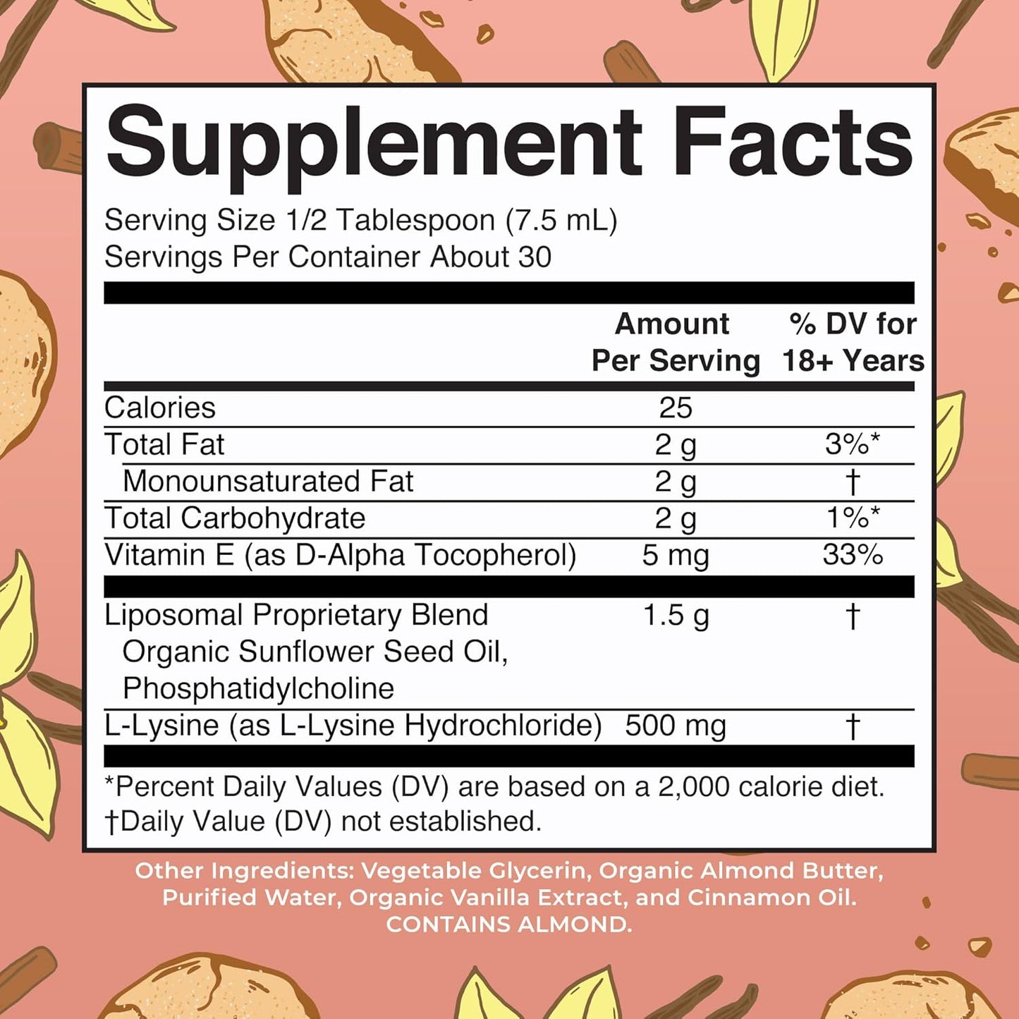 MaryRuth Organics Lysine Liposomal & Multivitamin Liquid (Snickerdoodle) for Immune Support, Hair Growth, and Overall Health - Vegan, Non-GMO, Gluten Free - Clean Label Project Verified