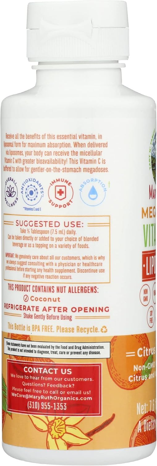 MaryRuth Organics Megadose Liposomal Vitamin C - 7.6 Fluid Ounces
