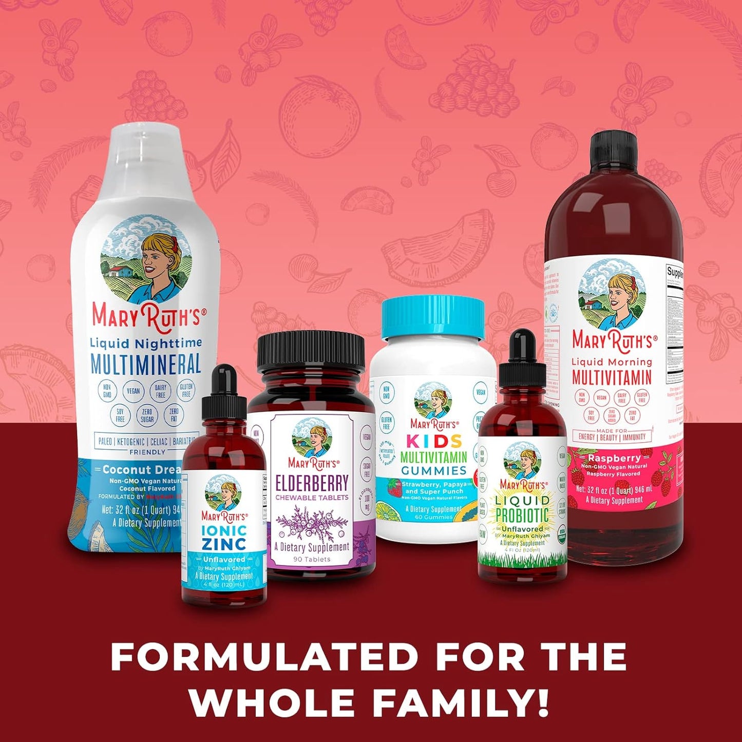 MaryRuth Organics Prenatal & Postnatal Omega-3 Liquid Drops - 800mg DHA & 8mg EPA - 2oz Bottle - Support for Mom & Baby's Health