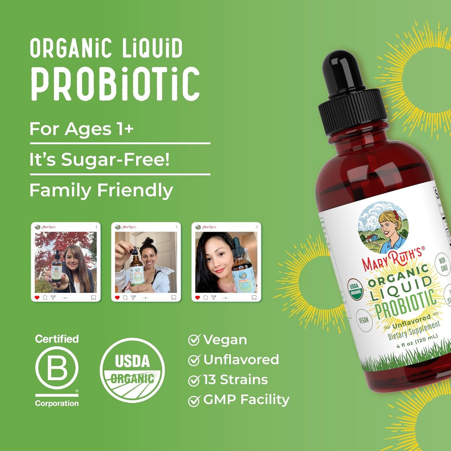 MaryRuth Organics Probiotic & Fiber Gummies Bundle for Adults & Kids | Vegan, Non-GMO Digestive Health Supplement | Sugar-Free | Gut Health Support