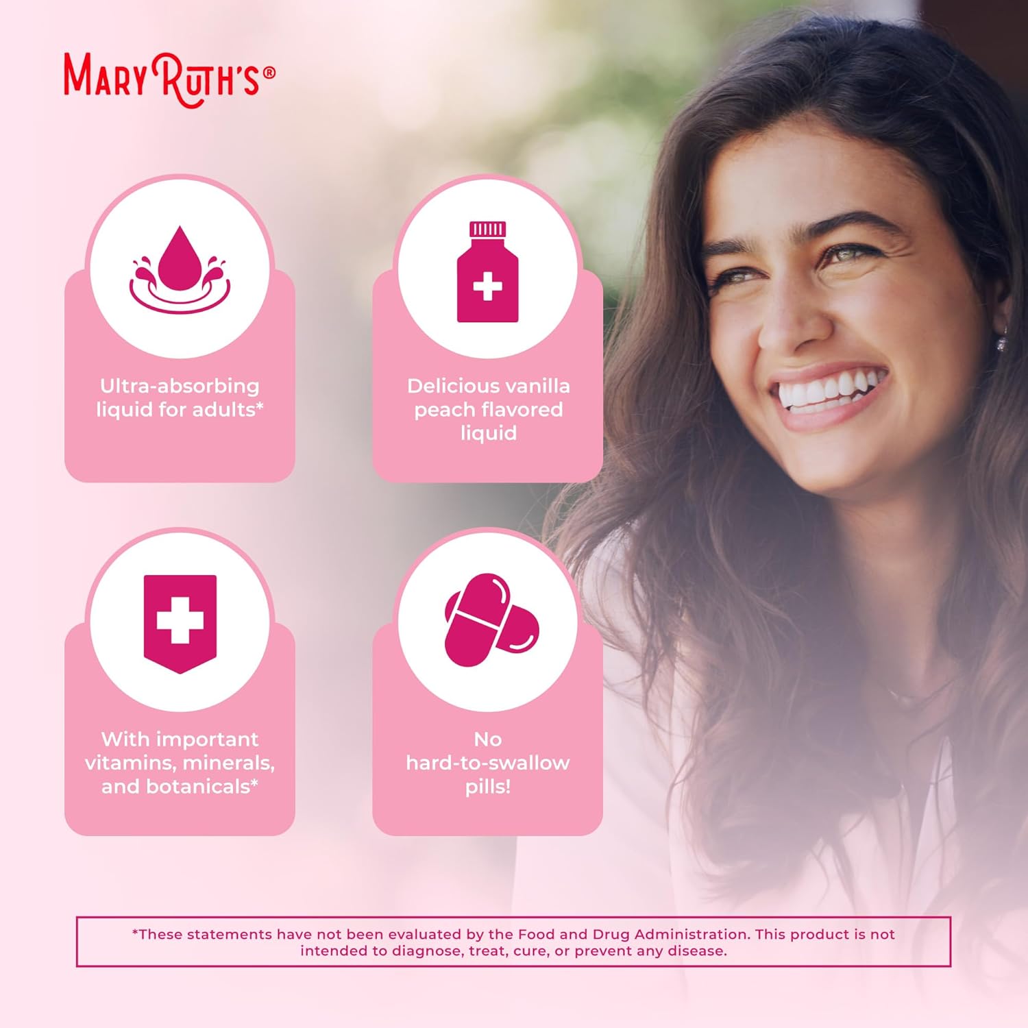 MaryRuth Organics Women's Liquid Multivitamin with Ashwagandha and Methylfolate - Immune Support, Organic, Vegan, Non-GMO - 15.22 Fl Oz