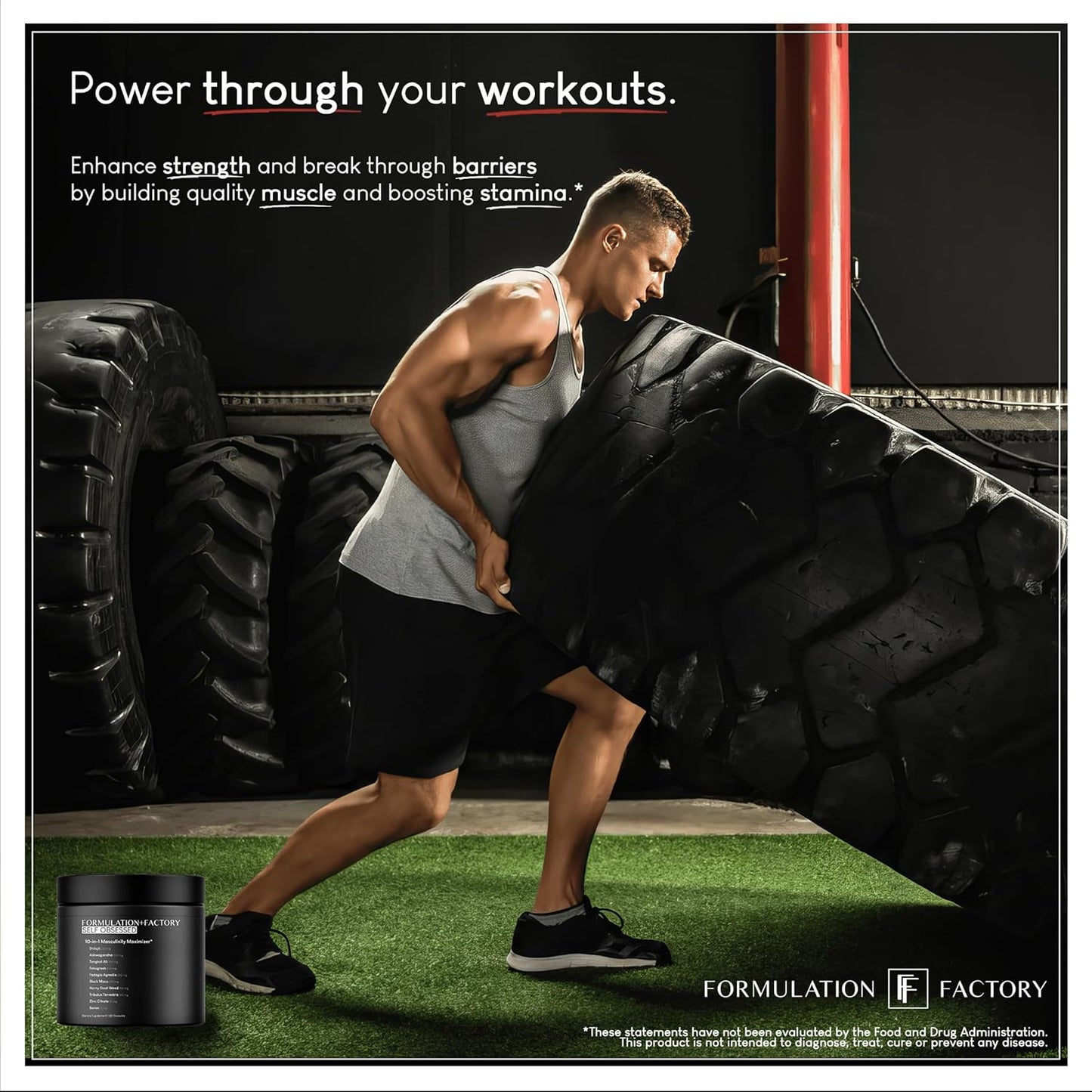 Masculinity Maximizer Supplement for Men - Shilajit, Tongkat Ali, Ashwagandha, Fenugreek - Muscle Growth, Energy, Drive, Strength, Recovery - 2 Month Supply