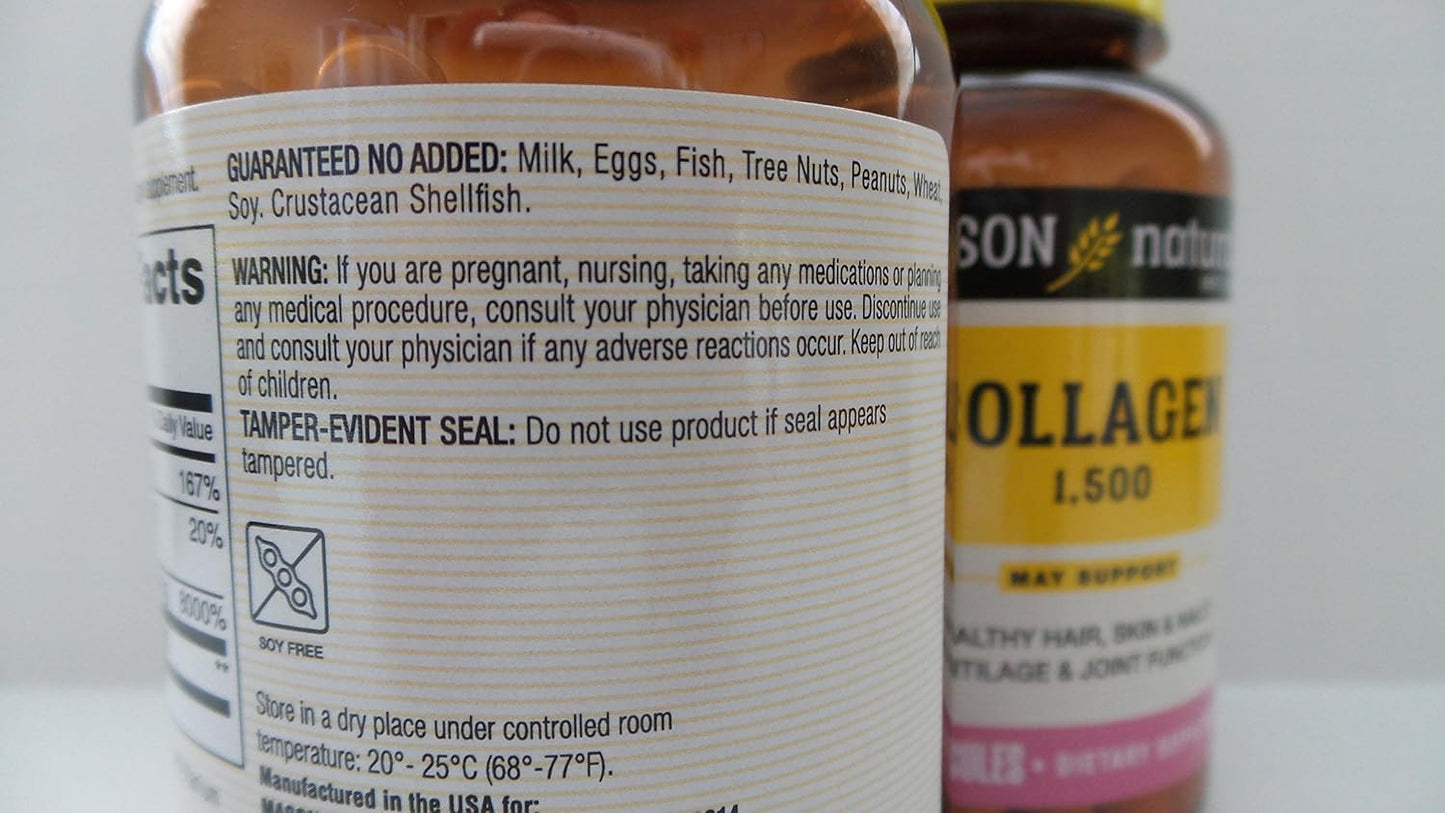 Mason Natural Collagen with Biotin & Vitamin C, 1500mg, 240 Capsules (2-Pack)