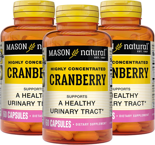 MASON NATURAL Cranberry 900mg Highly Concentrated Capsules - 3 Month Supply for Urinary Tract Health - Antioxidant Support - Pack of 3