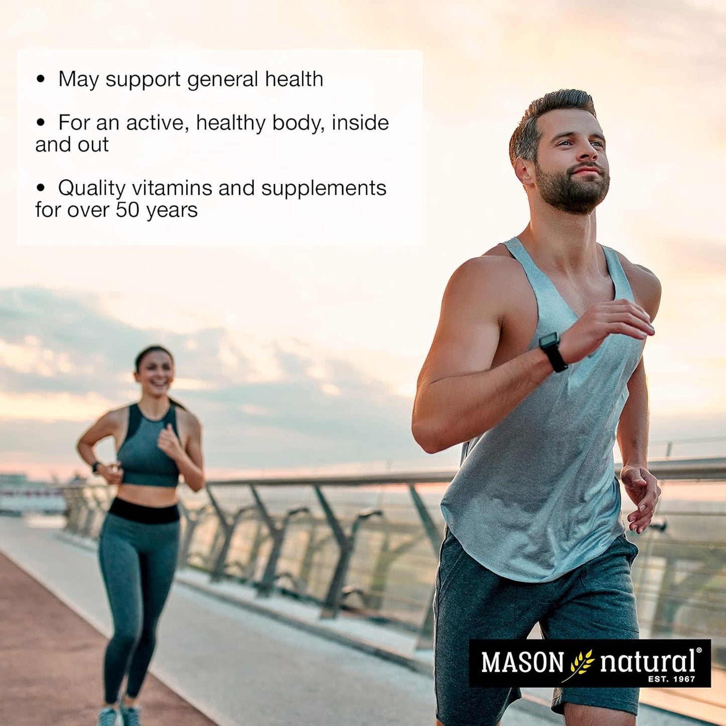 MASON NATURAL Daily Multiple Vitamins with Minerals - Complete Multivitamin with 24 Essential Nutrients for Overall Health, 180 Tablets