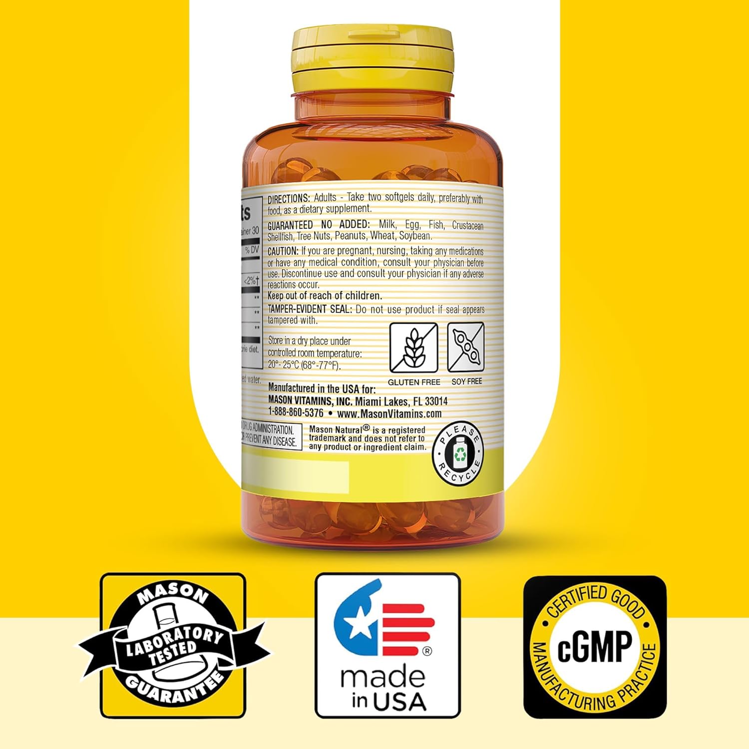 MASON NATURAL Evening Primrose Oil Softgels - 1 Month Supply for Women's Health - Dietary Supplement