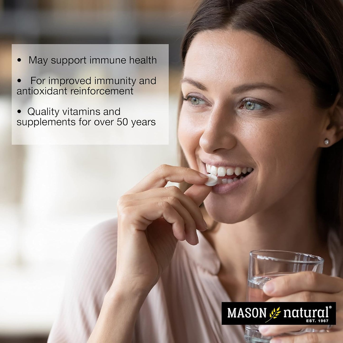 Mason Natural L-Lysine 500 mg with Calcium - Boost Immunity, Improve Nutrient Uptake - 100 Tablets (Pack of 3)