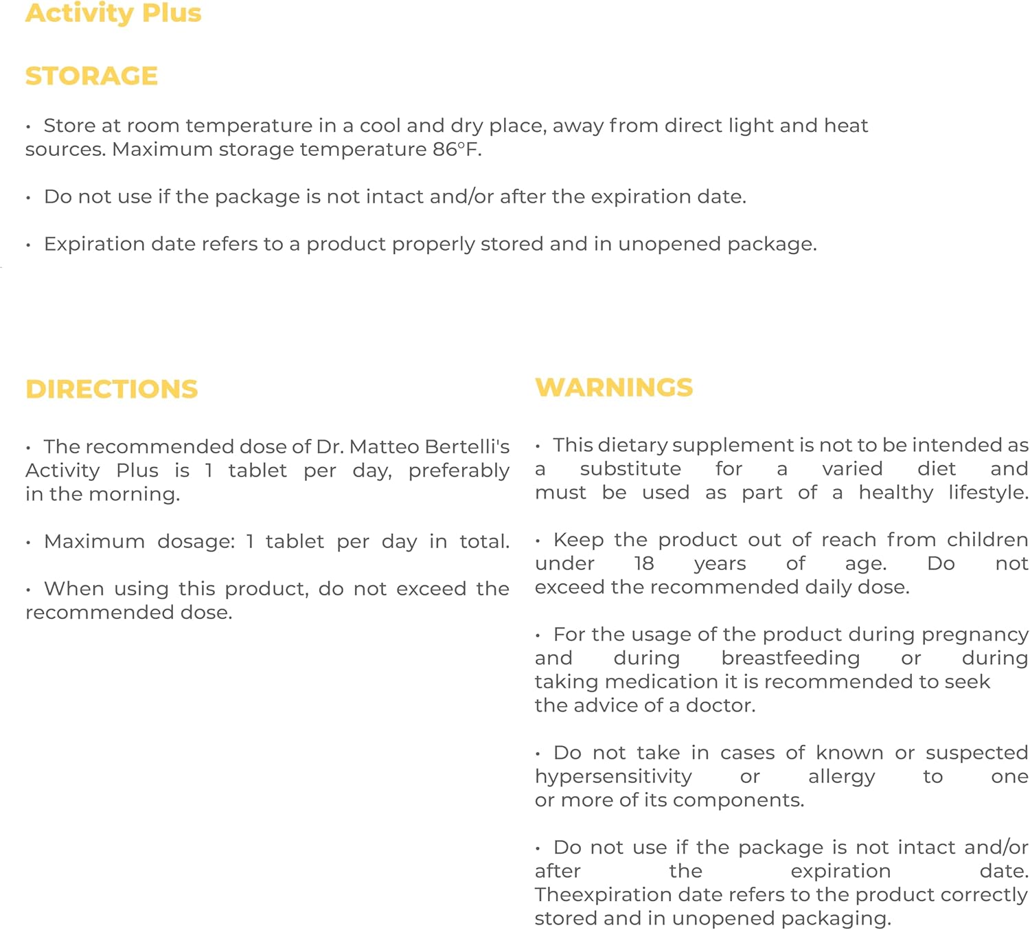 Matteo Bertelli's Activity & Bone Support Bundle - NAC, Resveratrol, Vitamin D3 (30 Tablets & 30 Capsules)