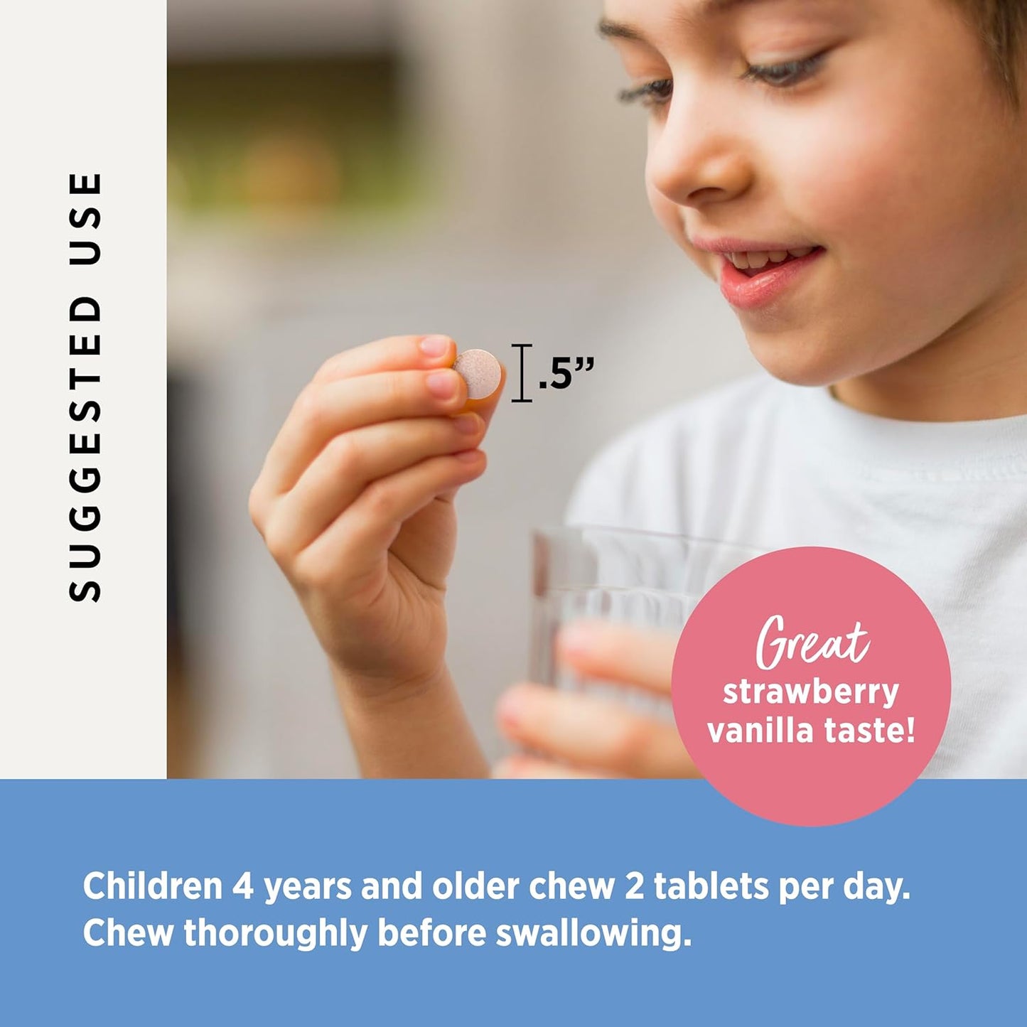 Matys Kids Relaxation Support Chewable Tablets with Magnesium & Saffron, Calm Active Mind & Body, Clean Alternative, 30 Count
