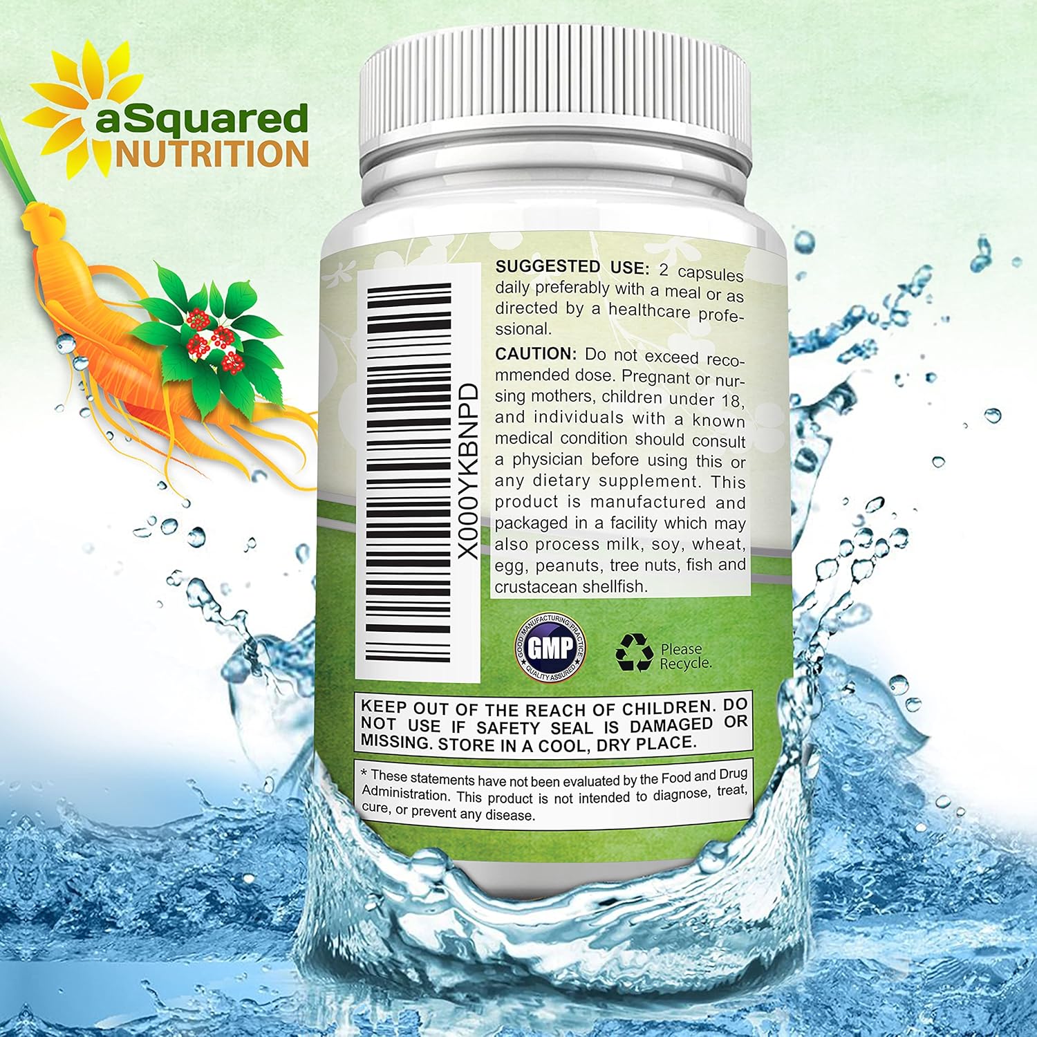 Max Strength Natural Korean Panax Ginseng Capsules - 1000mg Root Extract Complex with High Ginsenosides - Red & White Ginseng Supplement for Energy Boost - 90 Tablets