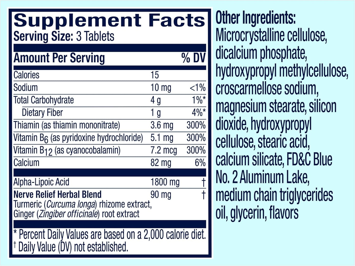 Max Strength Nervive Nerve Care Roll On for Pain Relief - 2.5oz Topical Solution with Alpha Lipoic Acid and Vitamins B12, B6, B1 - 30 Tablets
