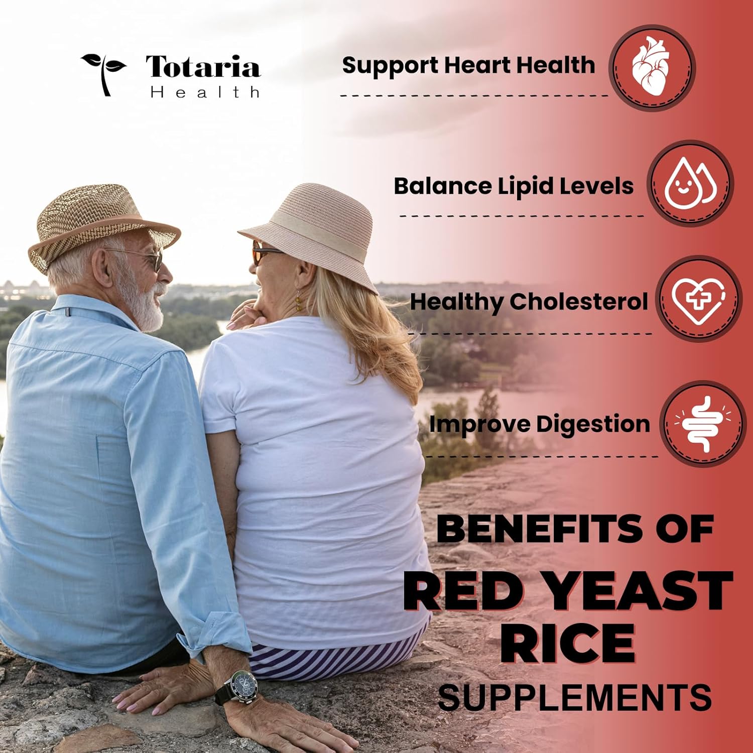 Max Strength Red Yeast Rice with CoQ10 Capsules - 2000 Extract, Citrus Bergamot, Cholesterol & Energy Supplement - Vegan Non-GMO, 3rd-Party Tested