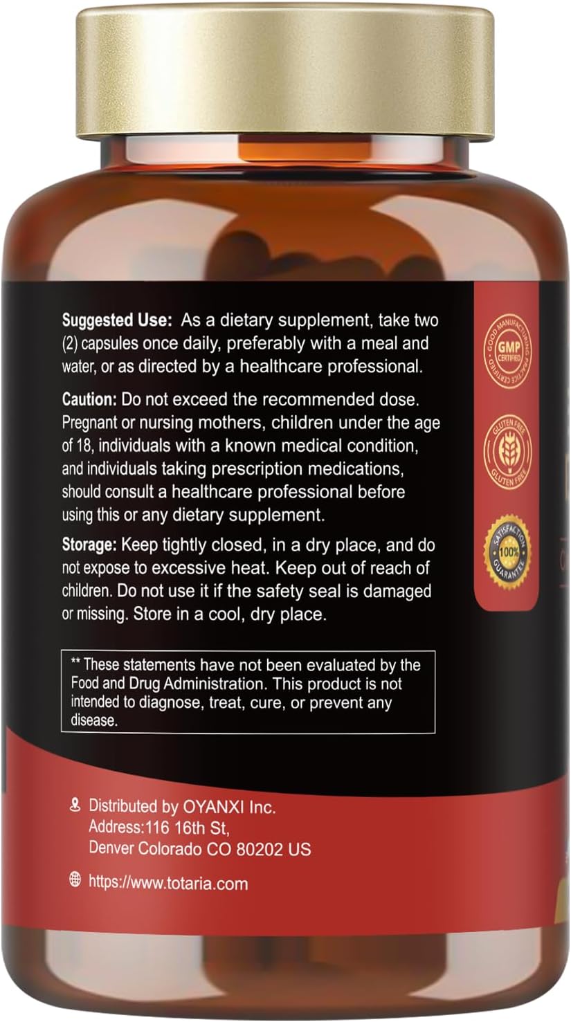 Max Strength Red Yeast Rice with CoQ10 Capsules - 2000 Extract, Citrus Bergamot, Cholesterol & Energy Supplement - Vegan Non-GMO, 3rd-Party Tested