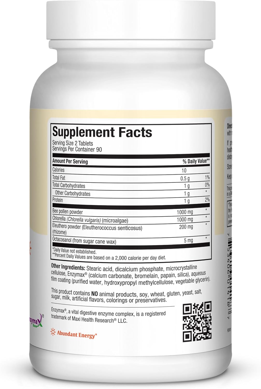 Maxi Health Max Energee Tablets - Natural Energy and Stamina Booster - Kosher Certified - 180 Count