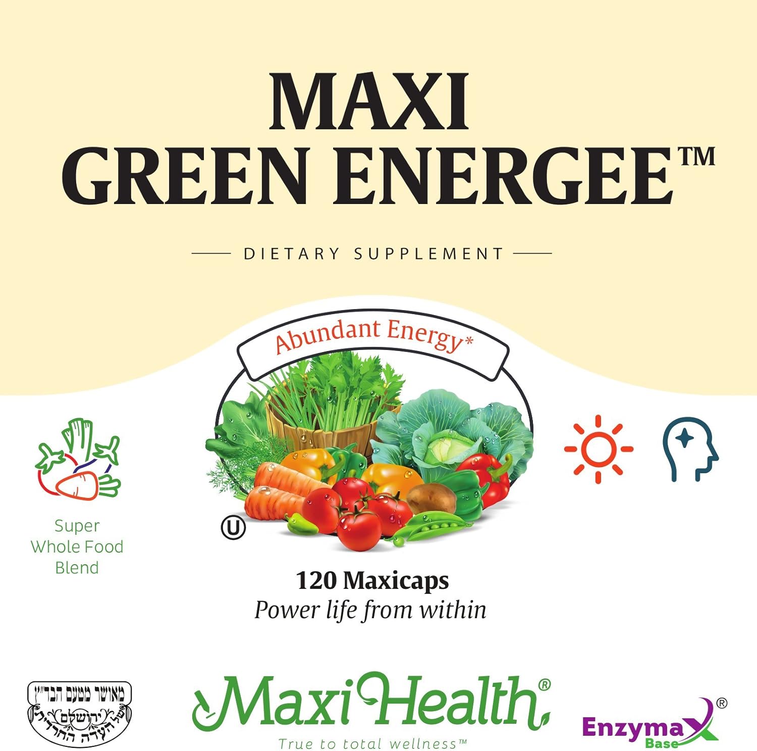 Maxi Health Max Energee Tablets - Natural Energy and Stamina Booster - Kosher Certified - 180 Count