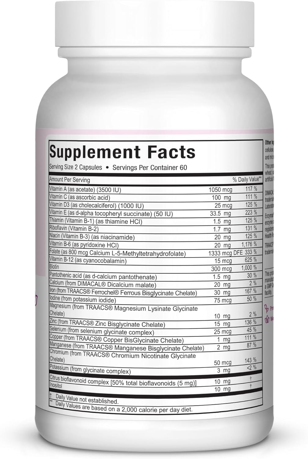 Maxi Health Maxi Small Prenatal Capsules - 120 ct with Methyl Folate - Supports Pregnancy Health