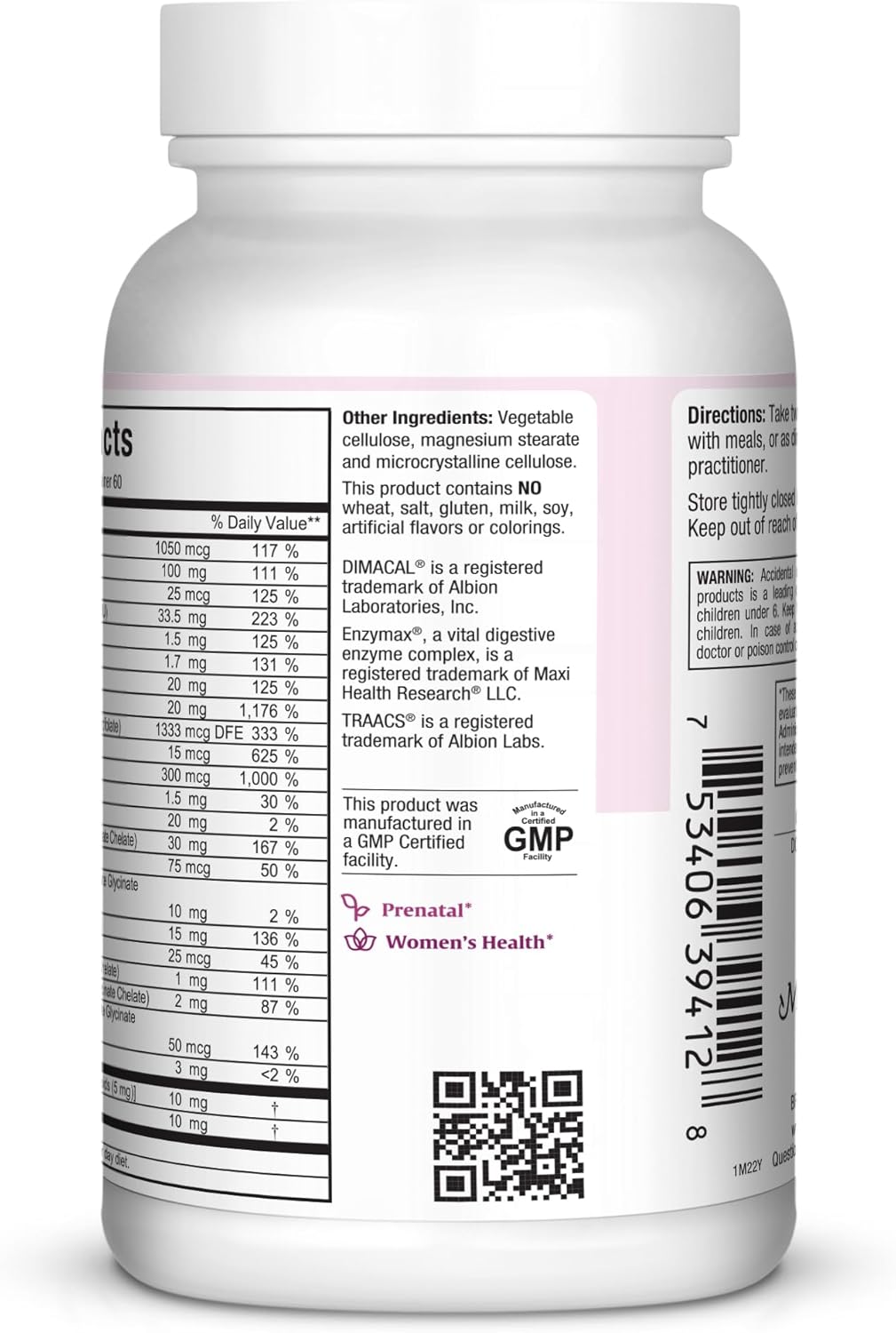 Maxi Health Maxi Small Prenatal Capsules - 120 ct with Methyl Folate - Supports Pregnancy Health
