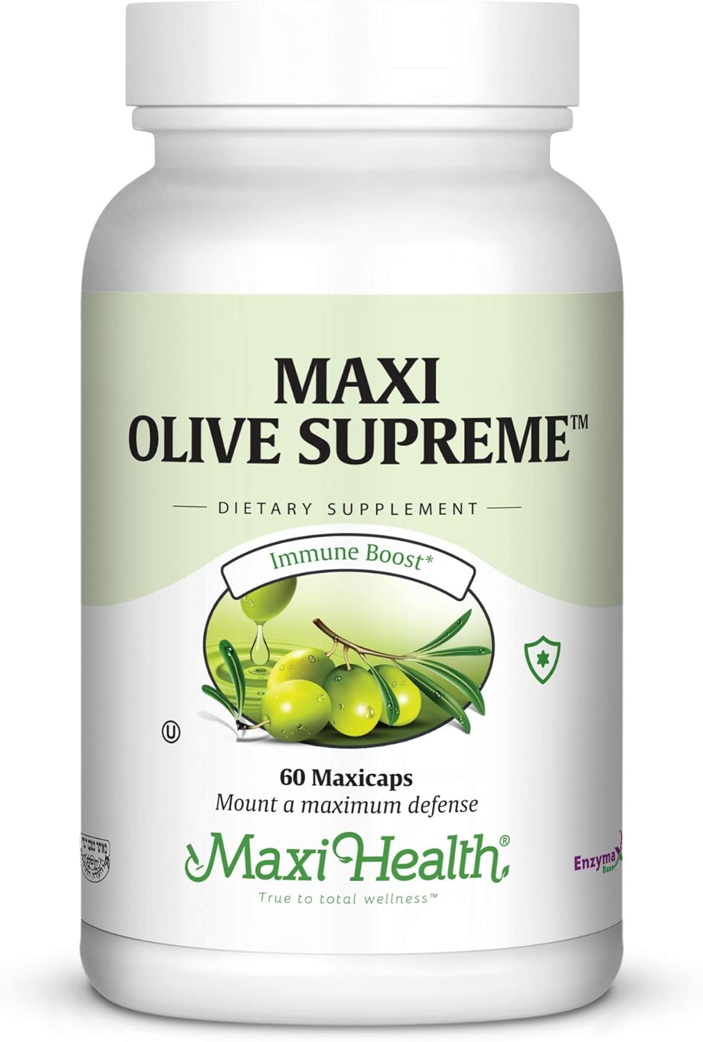 Maxi Health Olive Supreme: Olive Leaf Extract Capsules for Immune Support - 60 Count - Kosher Formula