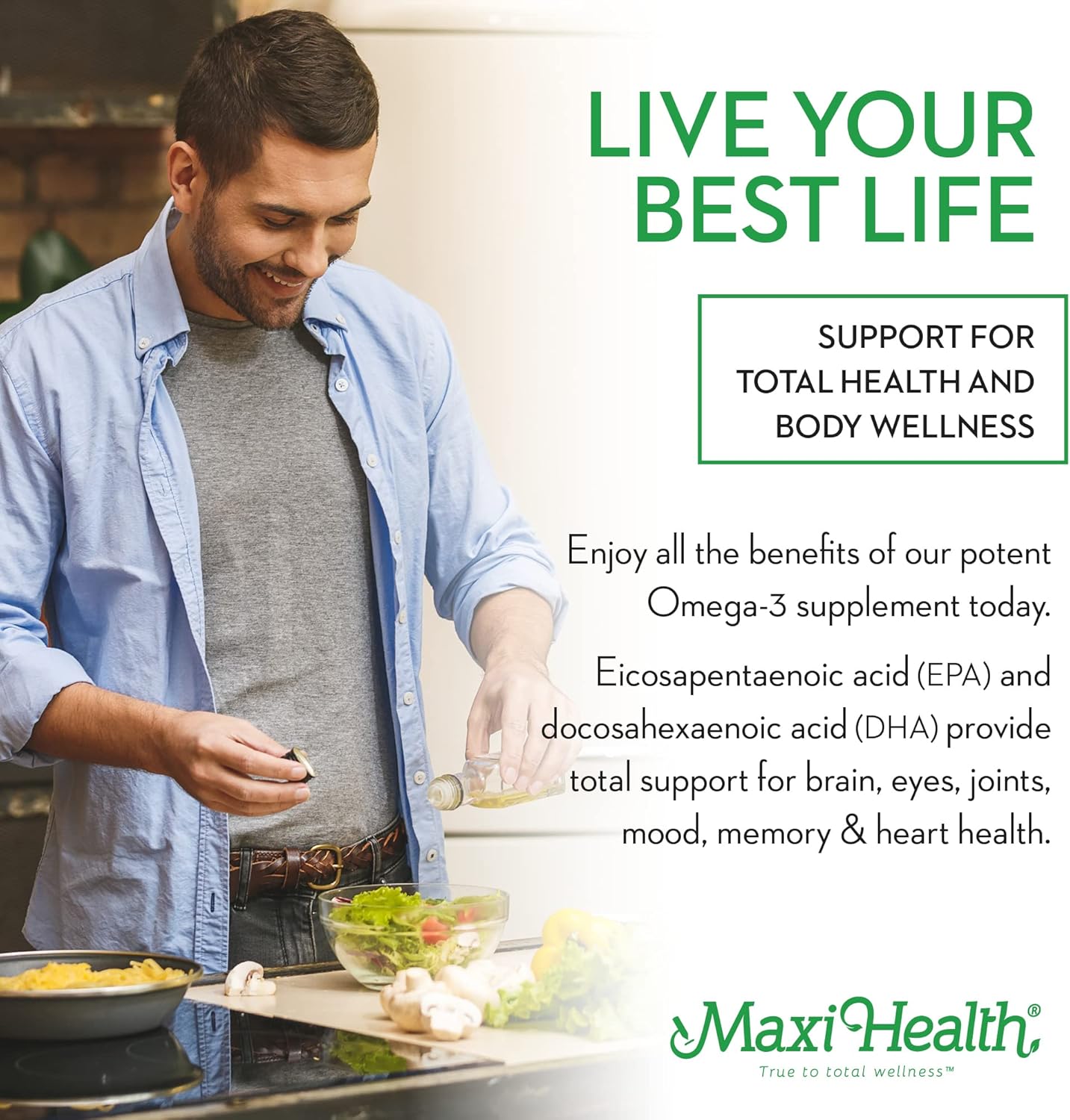 Maxi Health Omega-3 Fish Oil Supplement 2000mg - Natural EPA & DHA Source for Heart, Brain, Joint Health - Kosher Certified 200 Softgels