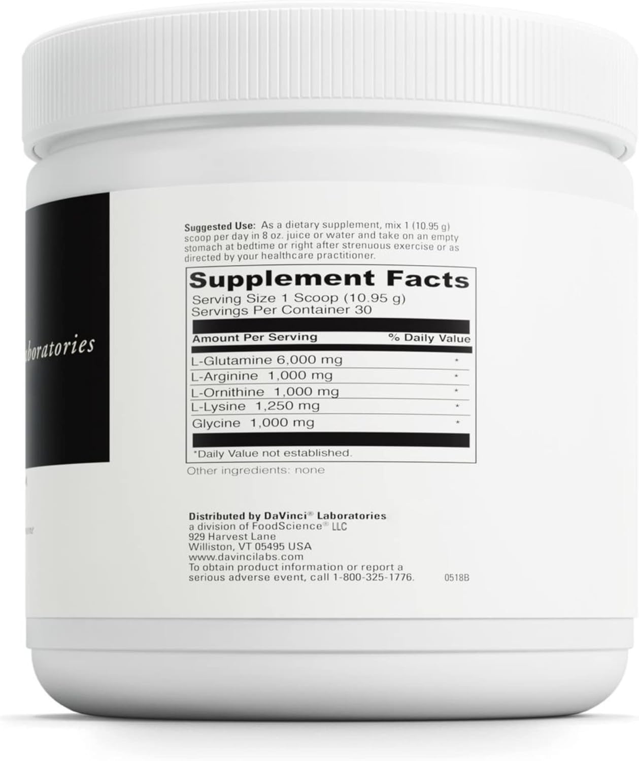 Maxi-HGH Amino Acid Supplement for Cardiovascular System, Muscle Recovery, and Growth Hormone Release - Gluten-Free Vegetarian Formula - 328.5g Powder