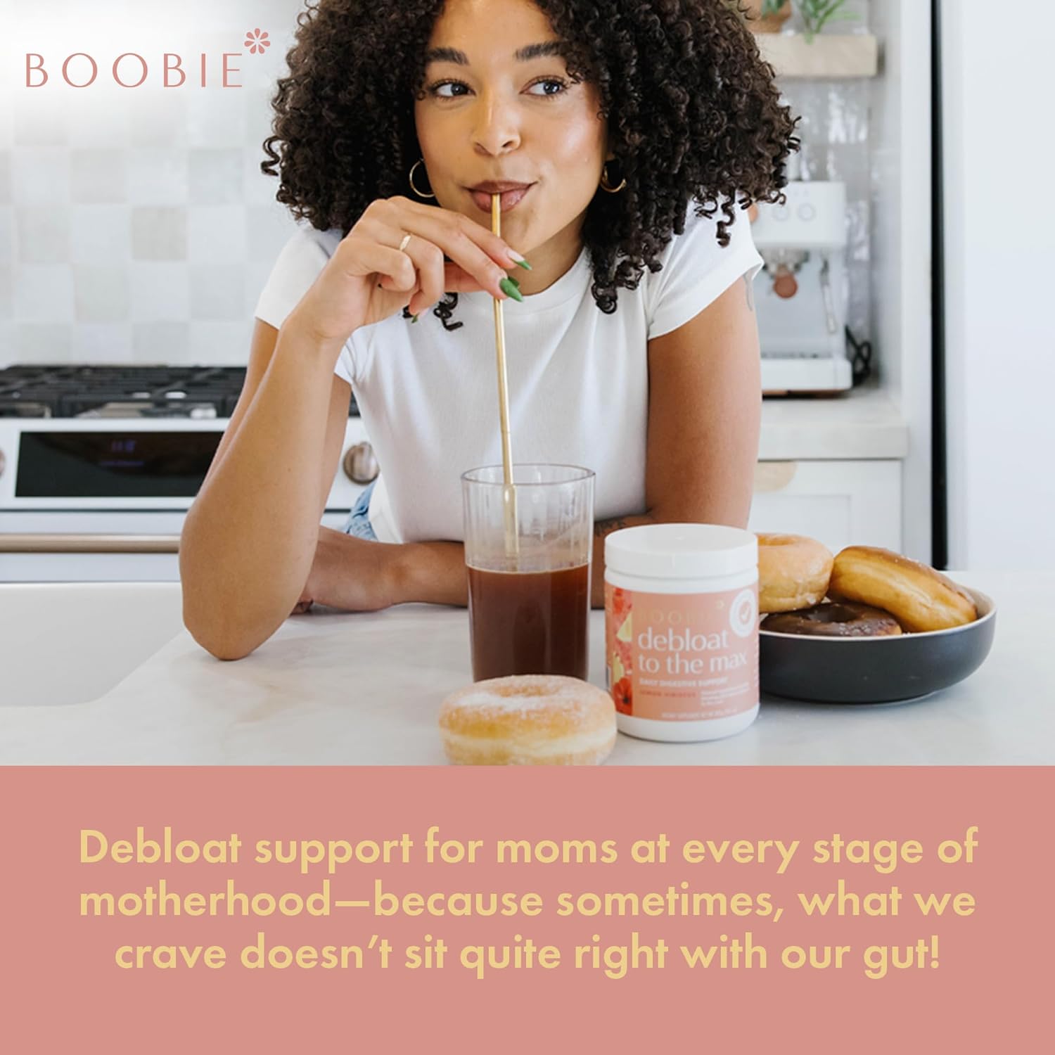 Maximize Debloating with Boobie Brands Rapid Debloat Powder - L-Glutamine & Marshmallow Root - Lemon Hibiscus, 40 Servings