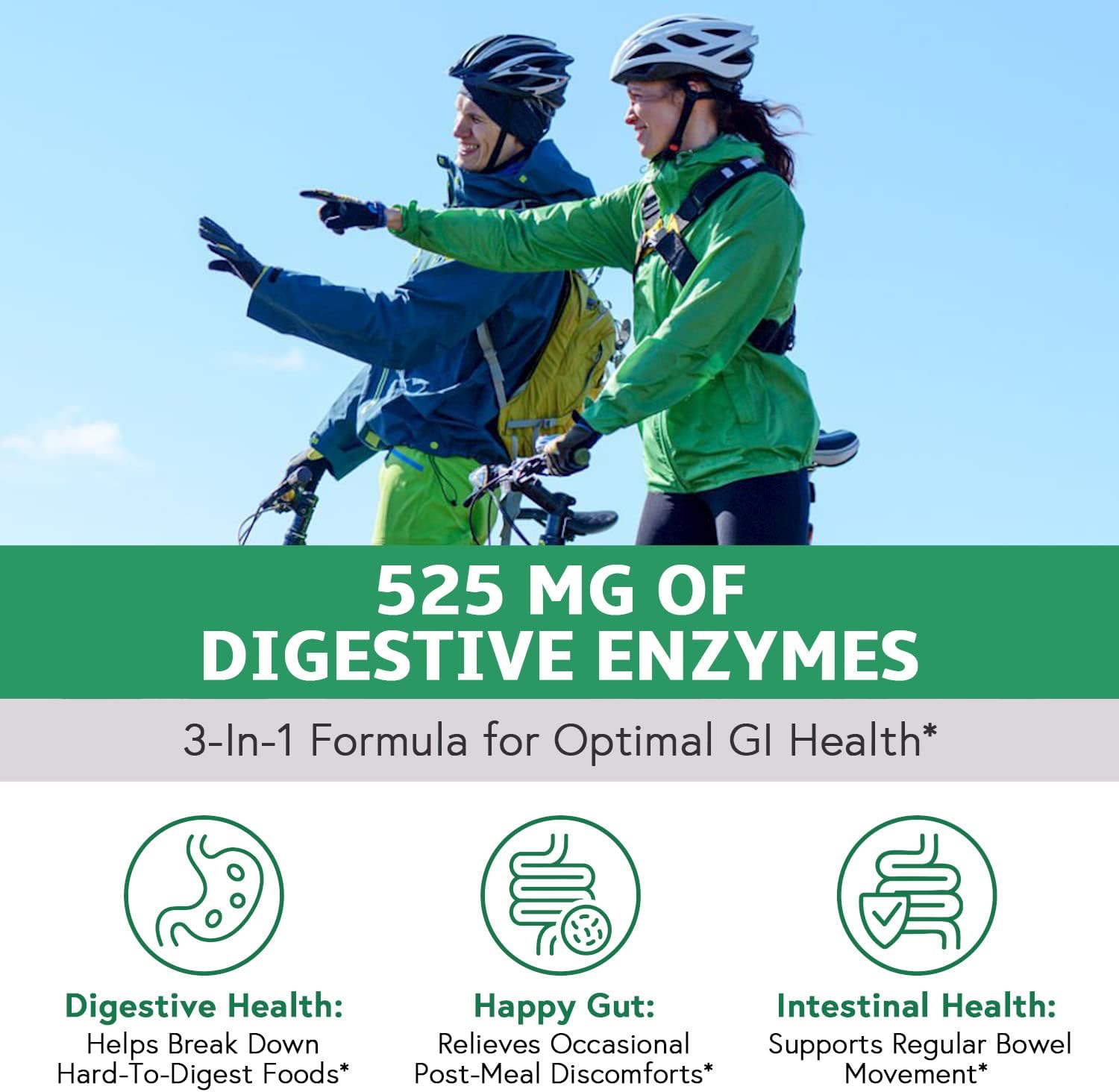 Maximum Strength Digestive Enzymes with Probiotics & Prebiotics, 22 Enzymes for Healthy Digestion, Vegan, Non-GMO - 30 Capsules