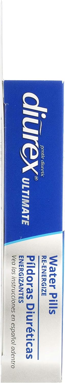 Maximum Strength Diurex Ultimate Water Pills - 60 Count - Relieve Water Bloat and Re-Energize