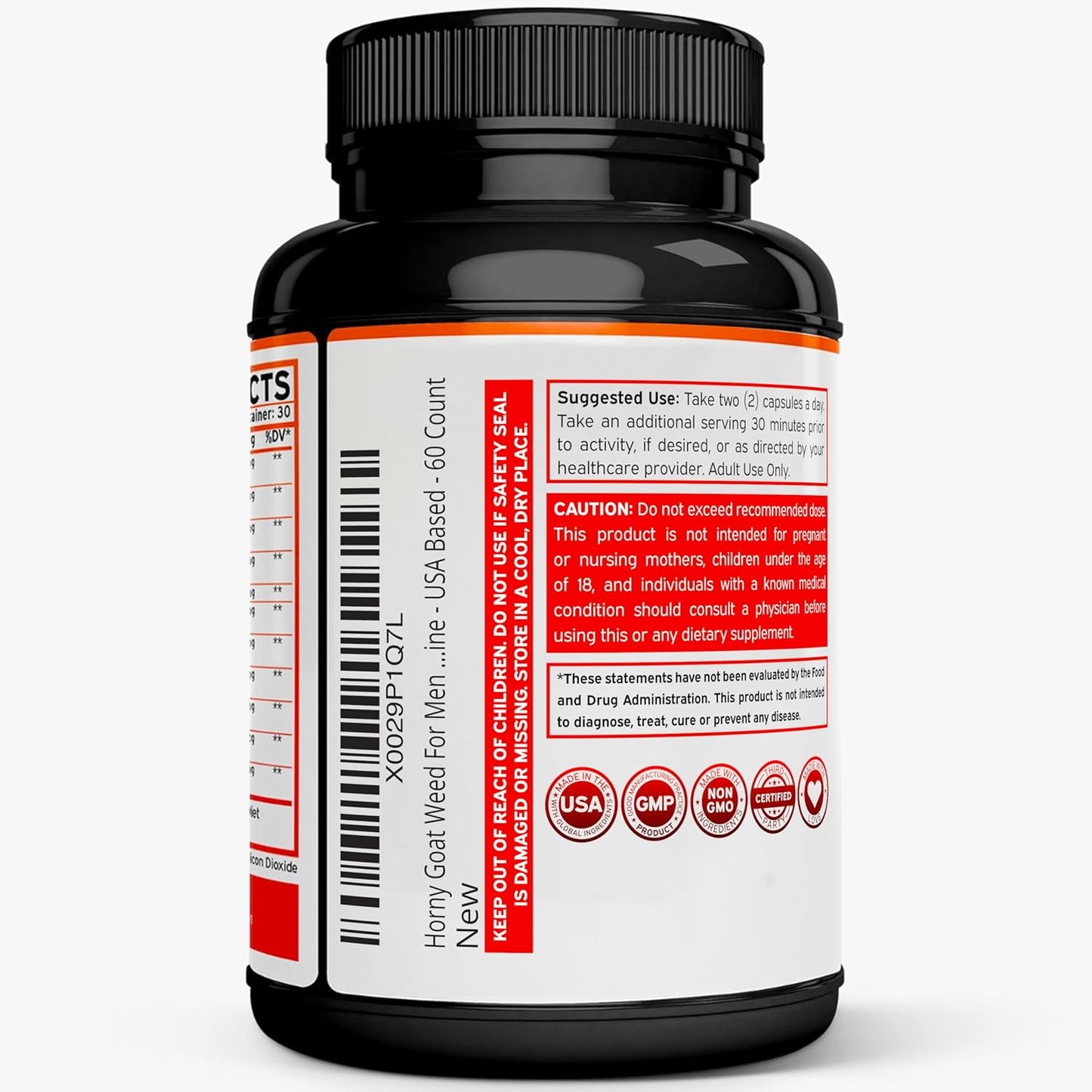 Maximum Strength Horny Goat Weed Supplement for Men and Women - 1590mg with Maca, Ginseng, L-Arginine, Tribulus - Premium Hornygoatweed Capsules - Icariin Epimedium - 3rd Party Tested - Made in USA - 60 Count