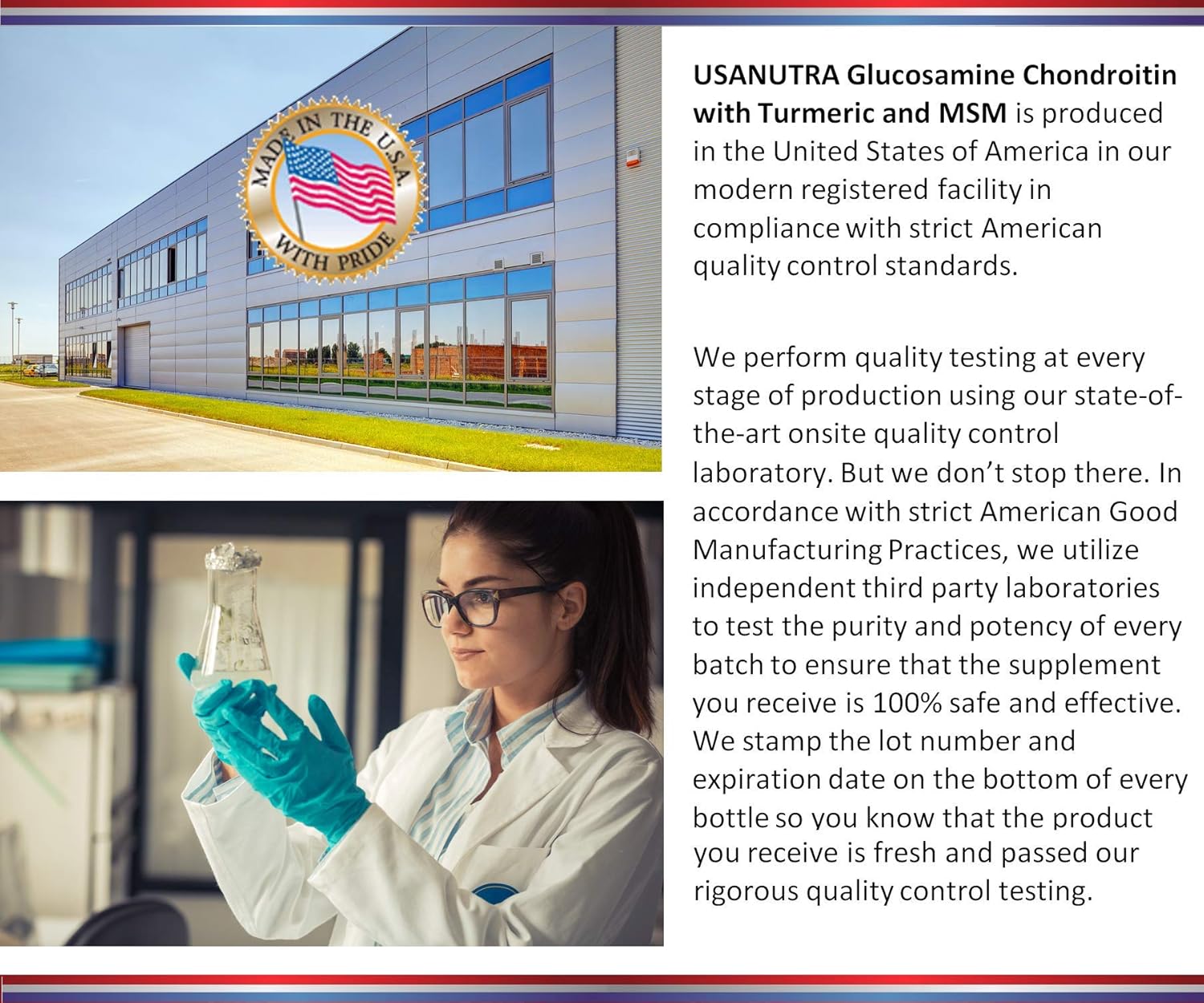 Maximum Strength Joint Health Support Supplement with Glucosamine, Chondroitin, MSM, Turmeric, and Boswellia - 2100mg, 180 Capsules - Made in USA by USANUTRA