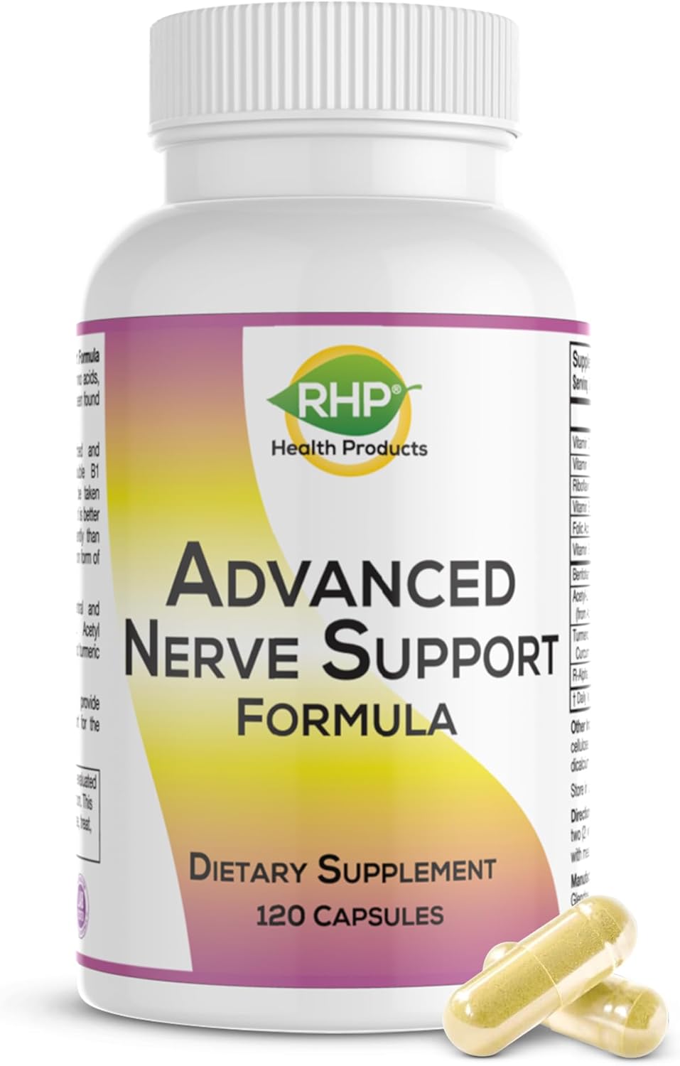 Maximum Strength Nerve Support Supplement with Alpha Lipoic Acid - 120 Capsules for Healthy Nerve Repair & Function