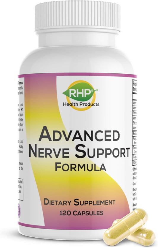 Maximum Strength Nerve Support Supplement with Alpha Lipoic Acid - 120 Capsules for Healthy Nerve Repair & Function
