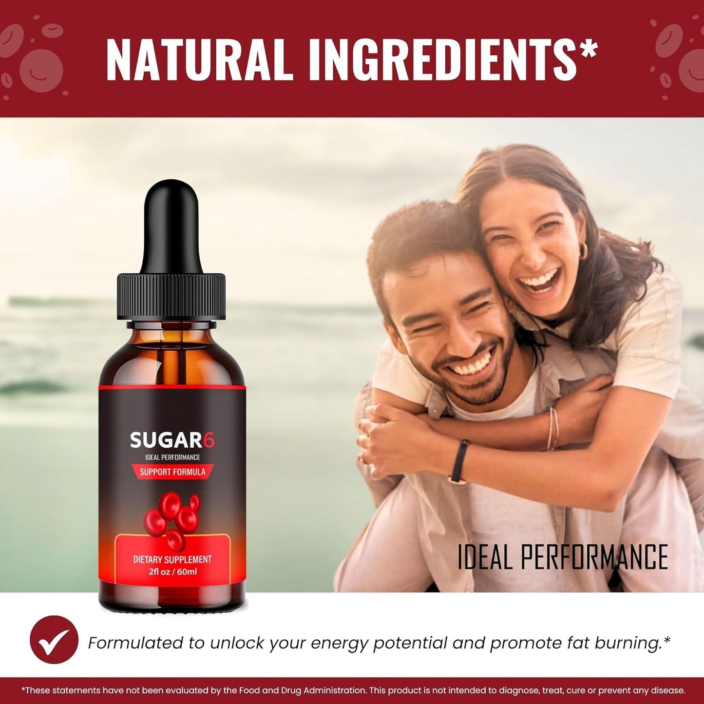 Maximum Strength Sugar 6 Drops - All Natural Blood Sugar Support Supplement Liquid Drops for Ideal Performance and Wellness