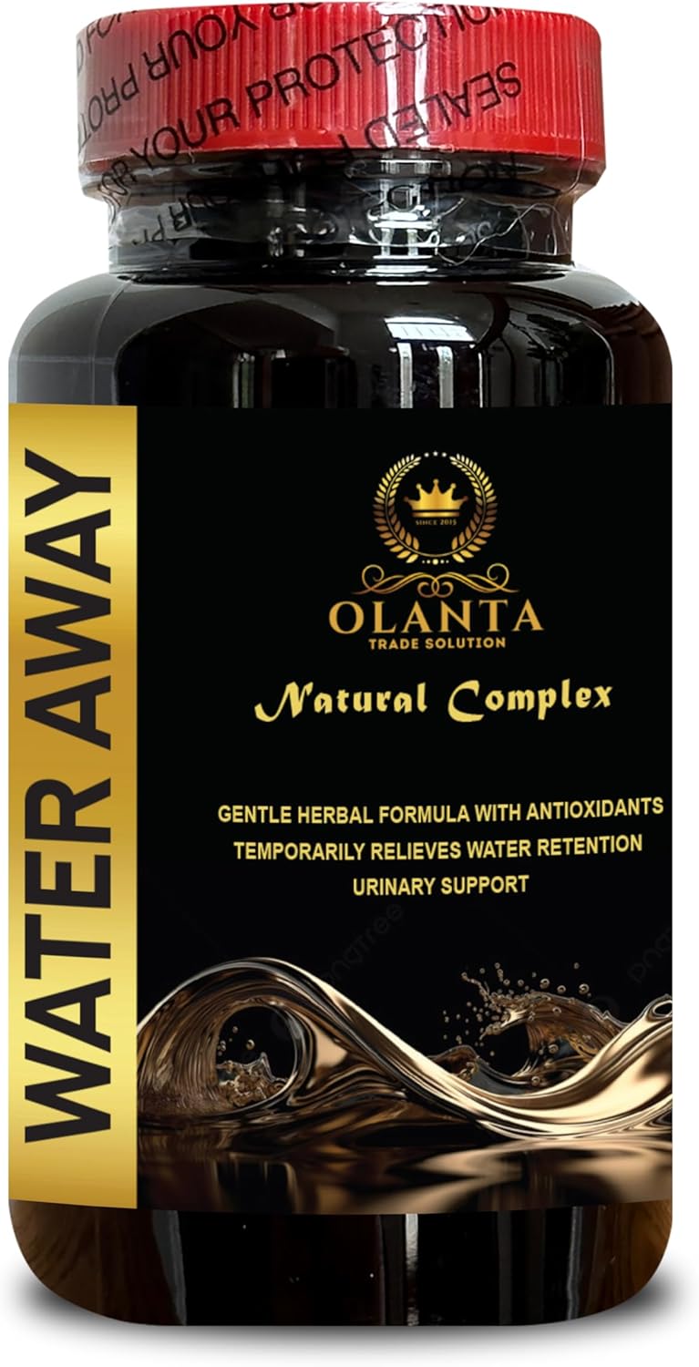 Maximum Strength Water Away Pills for Water Retention Relief - Natural Diuretics with Vitamins - Fast Acting Bloating Relief - Citric Acid and Celery Seed Formula - 1 Bottle
