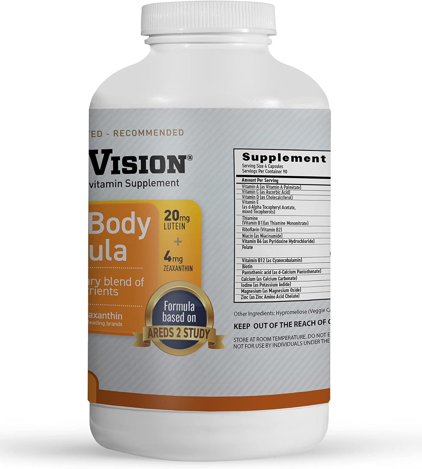 MaxiVision® AREDS 2 Eye Vitamins with Lutein and Zeaxanthin for Macular Support - 360 Capsules for Eye Strain Relief