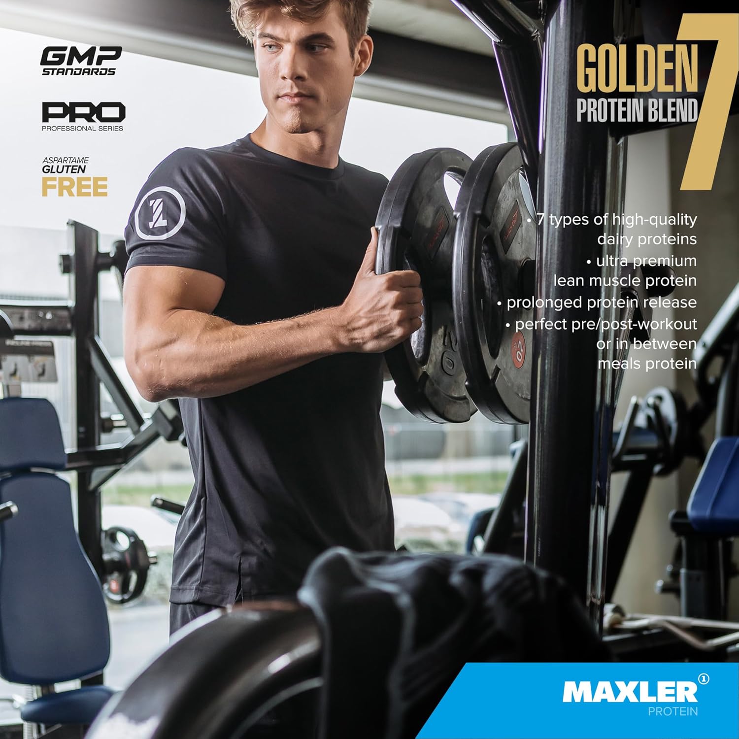 Maxler Golden 7 Protein Blend - Milk Chocolate - 5 lb - Muscle Gain & Recovery Formula