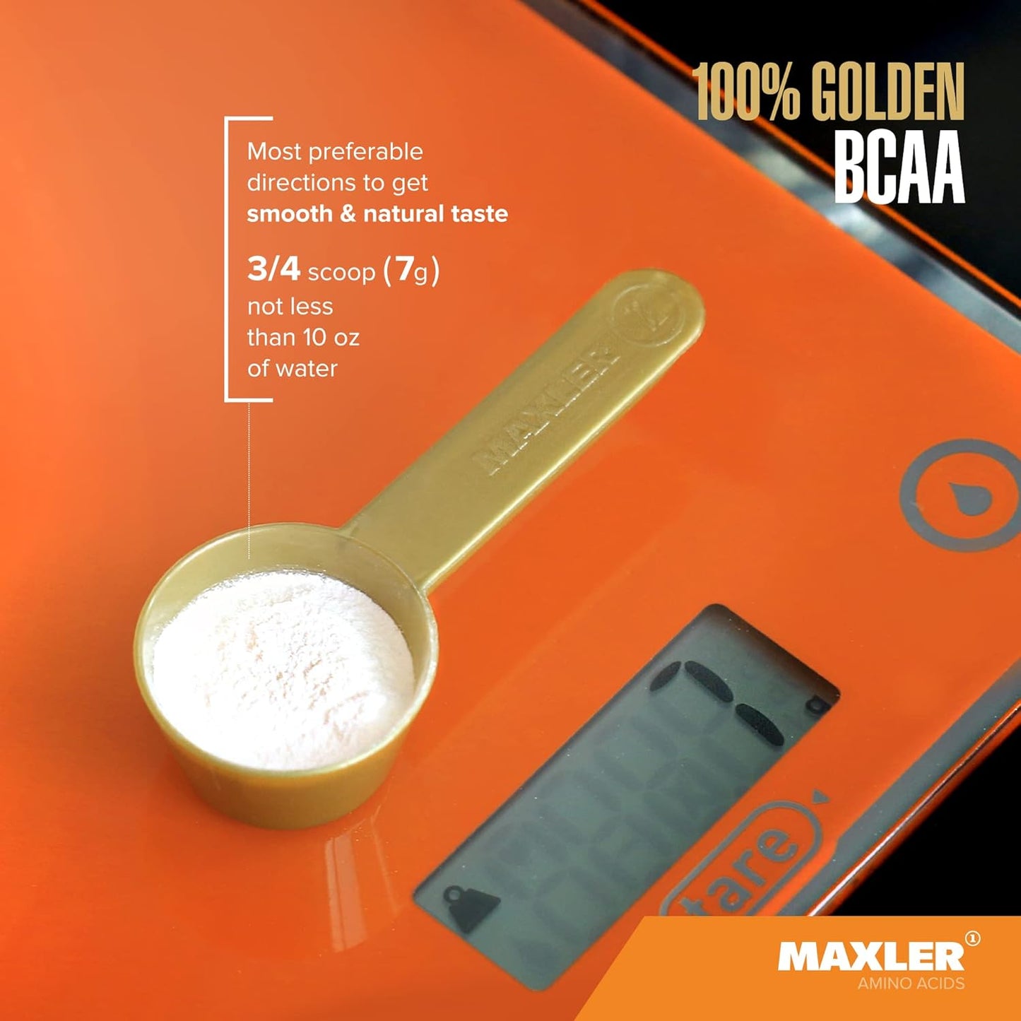 Maxler Golden BCAA Powder: Vegan Intra & Post Workout Drink for Muscle Recovery & Growth - Fruit Punch - 60 Servings