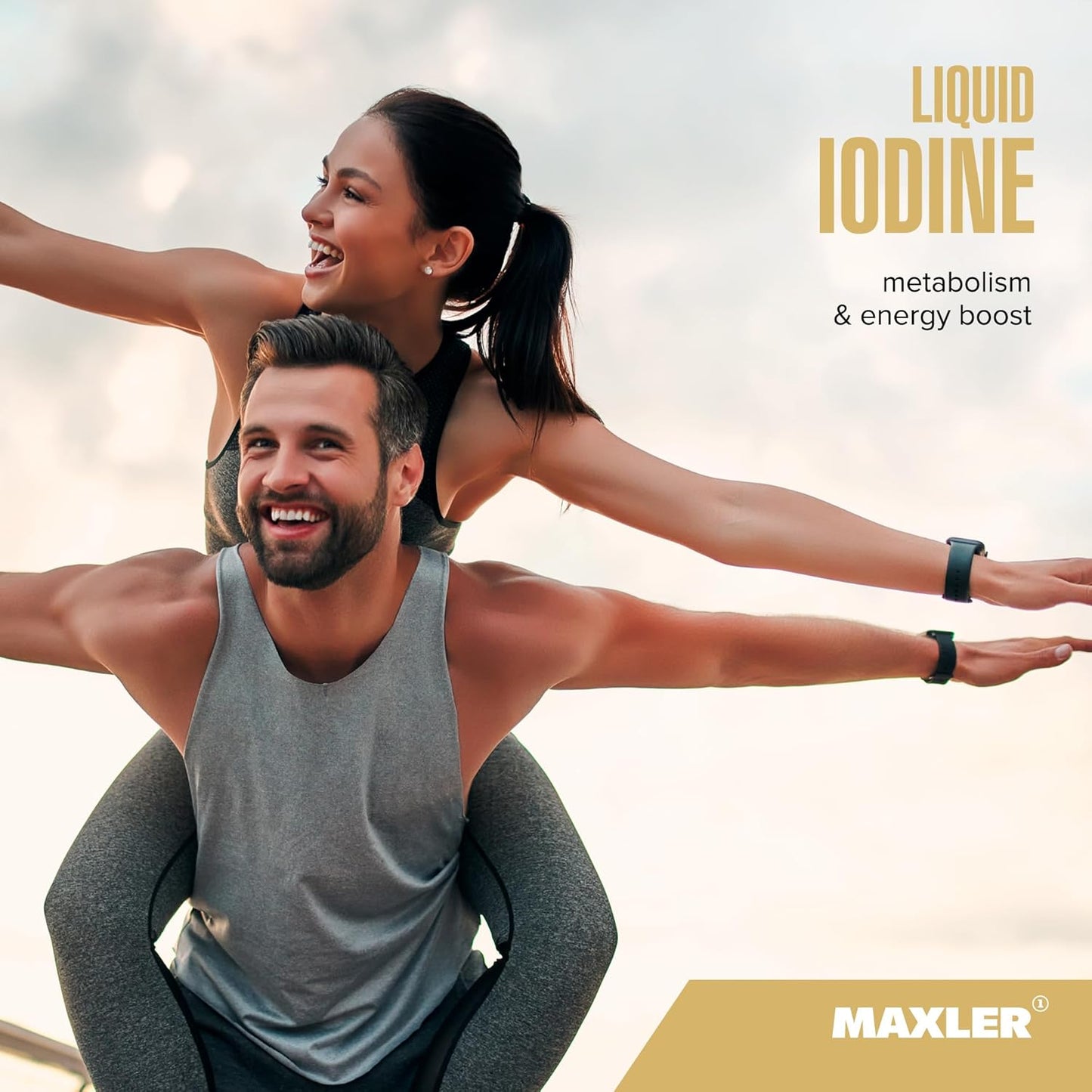 Maxler Liquid Iodine Drops (0.5%) - Vegan Thyroid Support Supplement with 150 mcg Potassium Iodide - GMO-Free Wild Berry Flavor