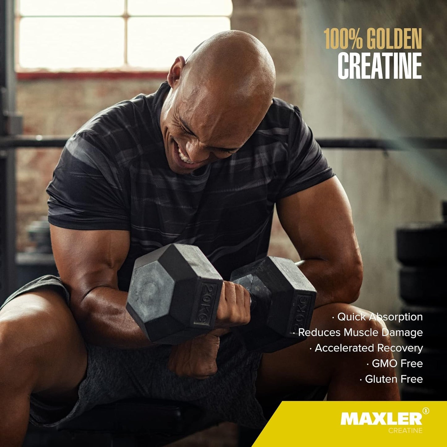 Maxler Micronized Creatine Monohydrate Powder - 100% Golden Creatine for Muscle Building - Pre/Post Workout Vegan Supplement - Gluten Free - 300 g
