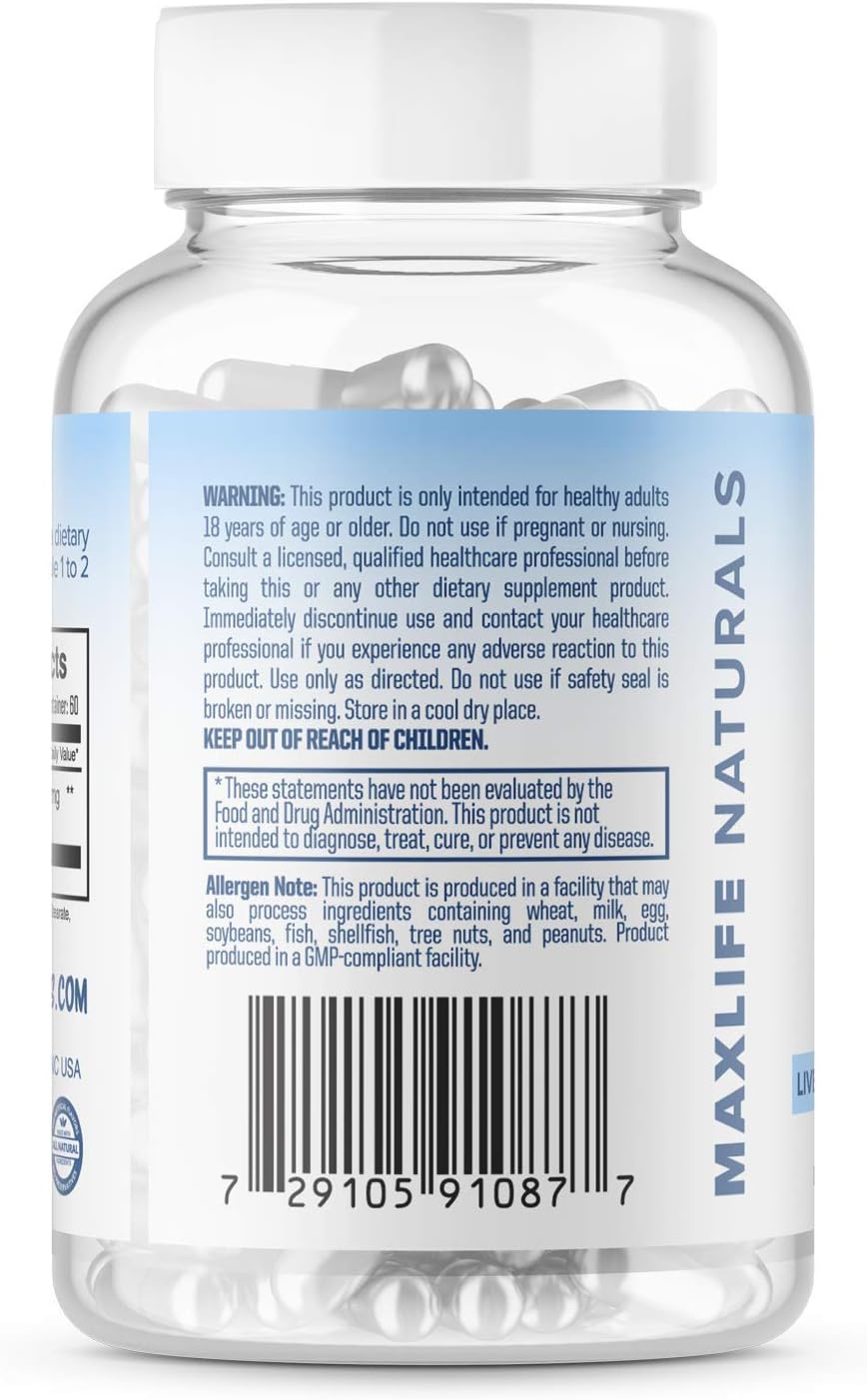 MAXLIFE NATURALS 3 Pack Tudca Liver Support Supplement 500mg - 180 Servings Liver Cleanse & Rescue Aid - Bile Salts for Liver Detox - Tauroursodeoxycholic Acid Supplement