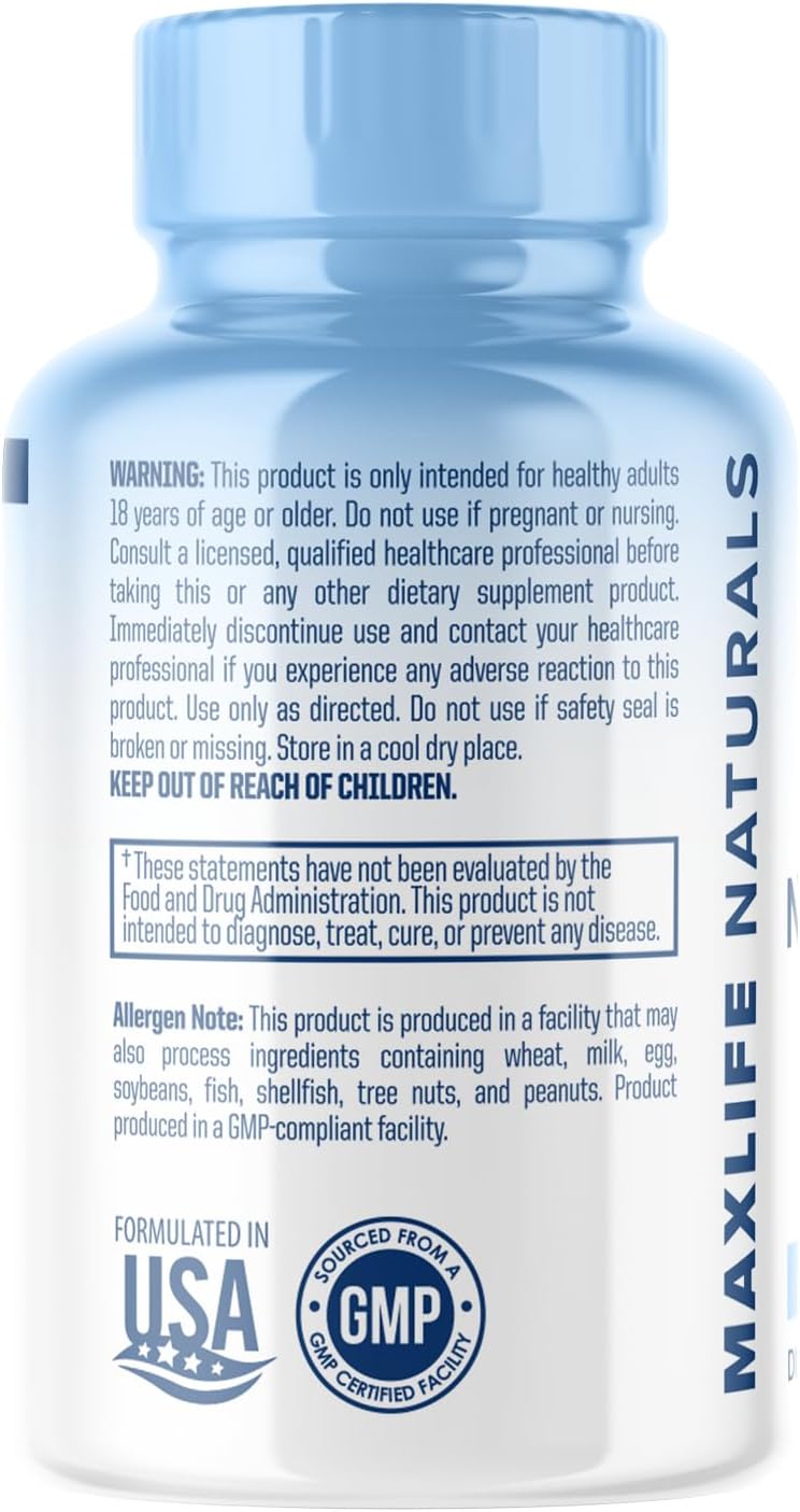 MAXLIFE NATURALS Neuro NACET - Enhanced N-Acetyl Cysteine Ester - Boosts Glutathione Levels - Brain Support with Glycine & Selenium