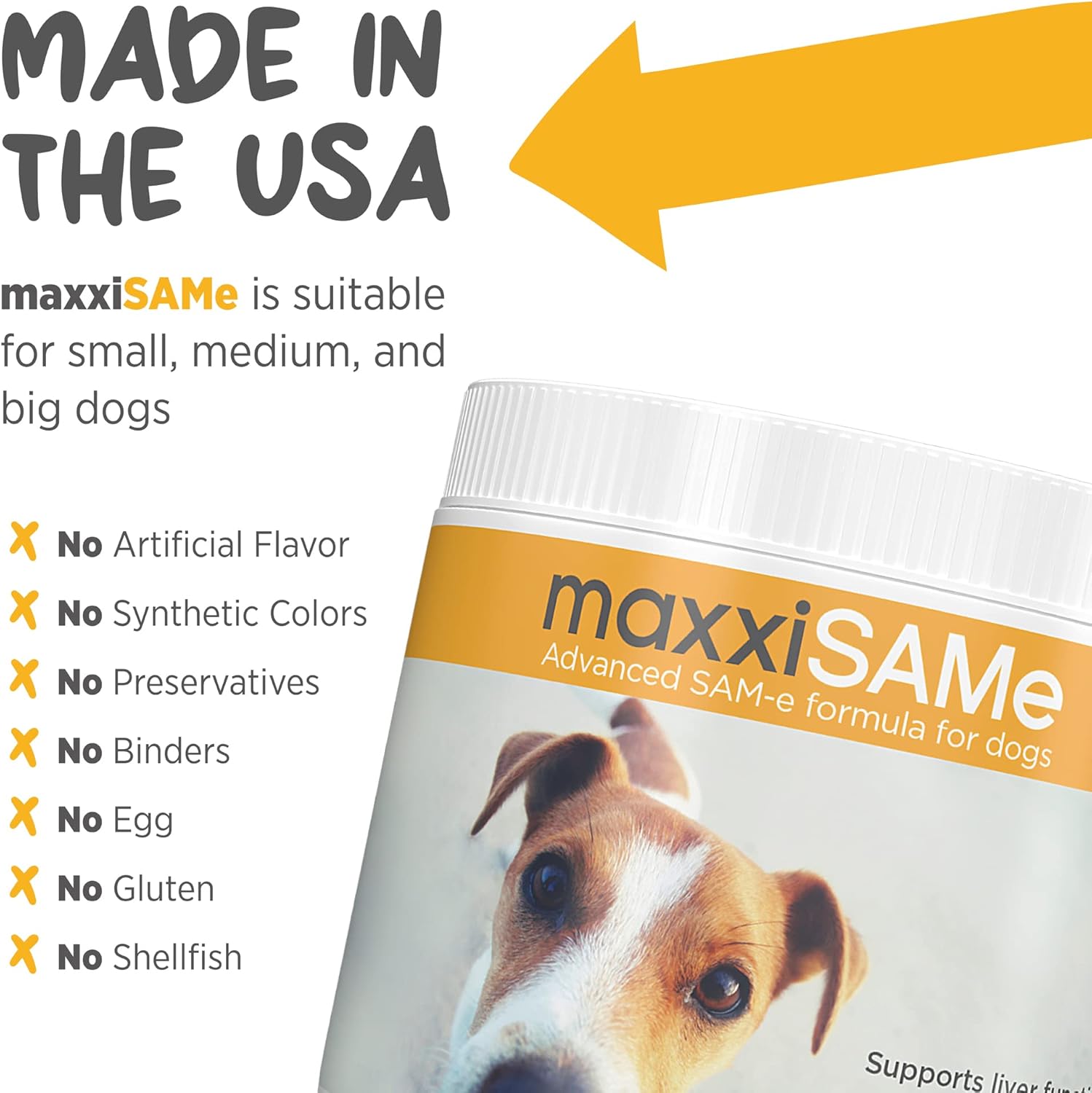 maxxipaws SAM-e Powder Supplement for Dogs - Liver, Cognitive & Joint Support - 5.3oz