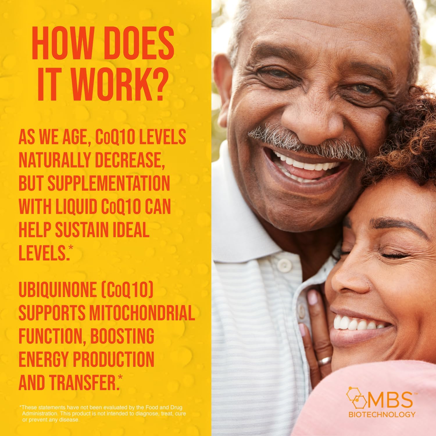 MBS Biotechnology Liquid CoQ10 120mg: Bioavailable Ubiquinone for Heart, Bone, Skin Health - 35 Servings, 17oz Bottle