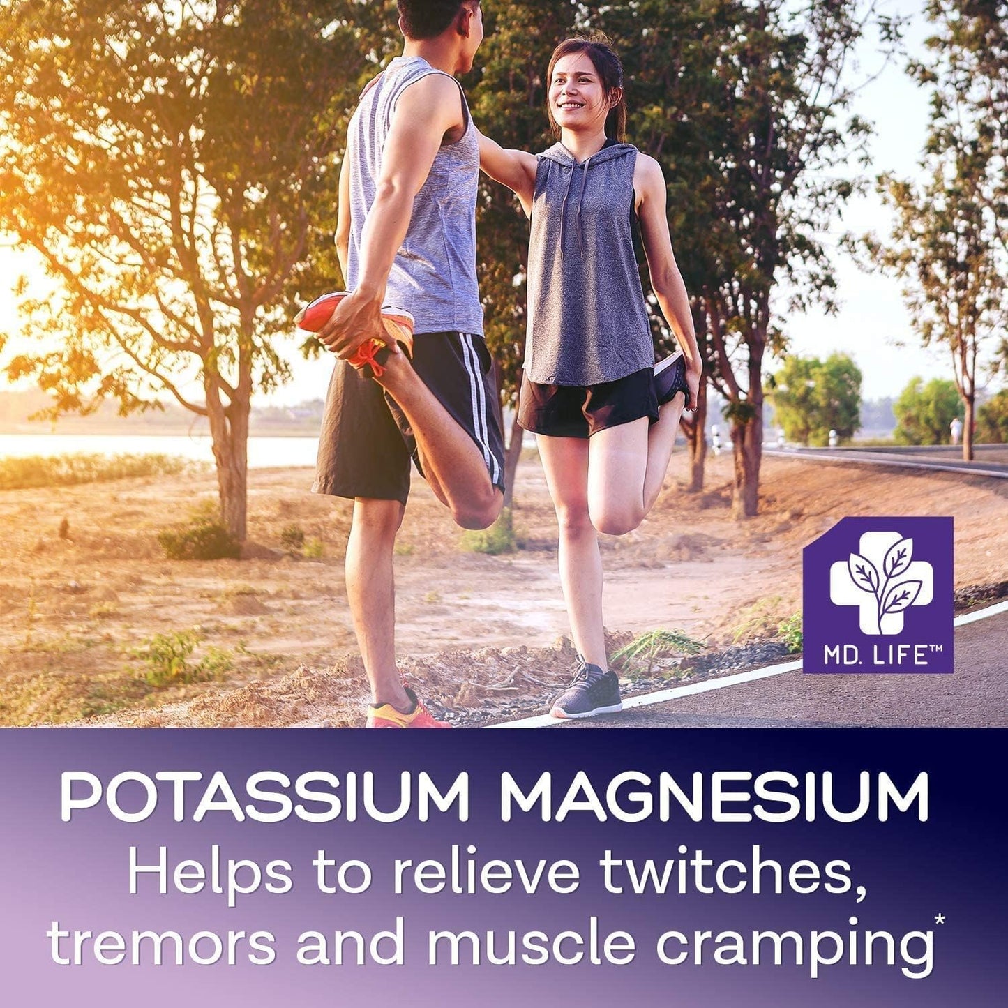 MD.LIFE Magnesium Citrate and Potassium Supplement - 90 Capsules, 90 Count Bottle